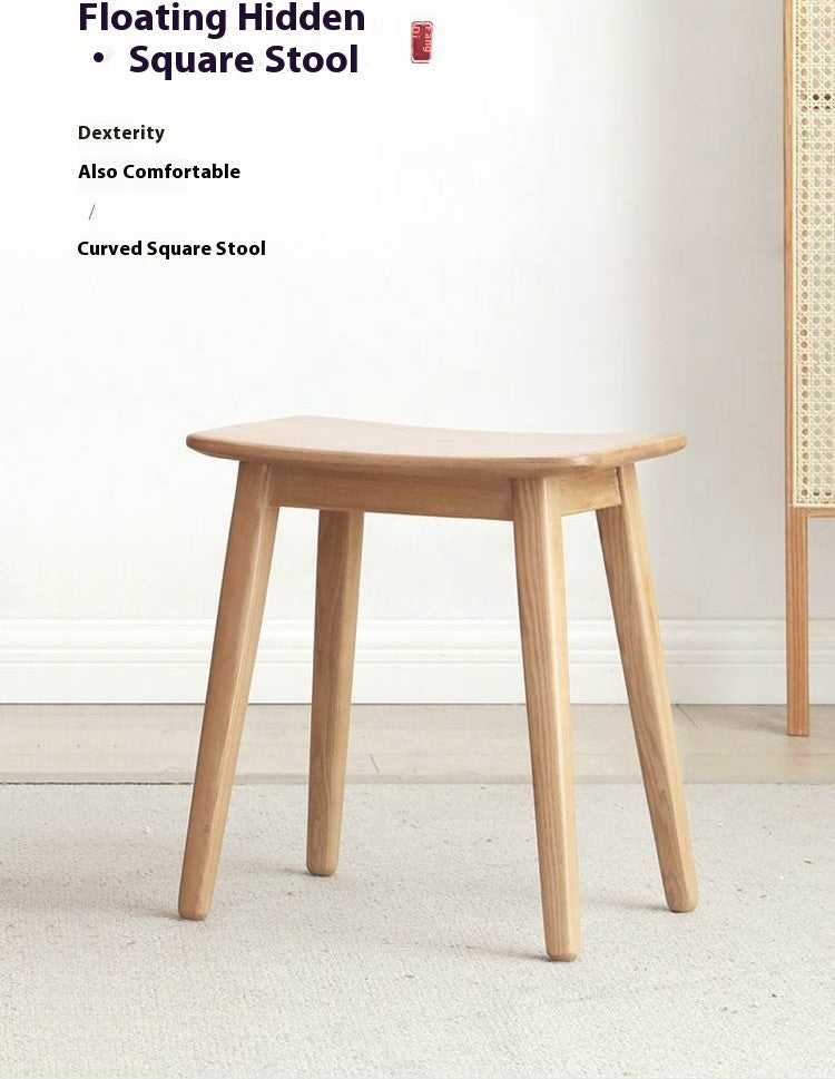 Ash, Oak Solid Wood Modern Makeup Stool
