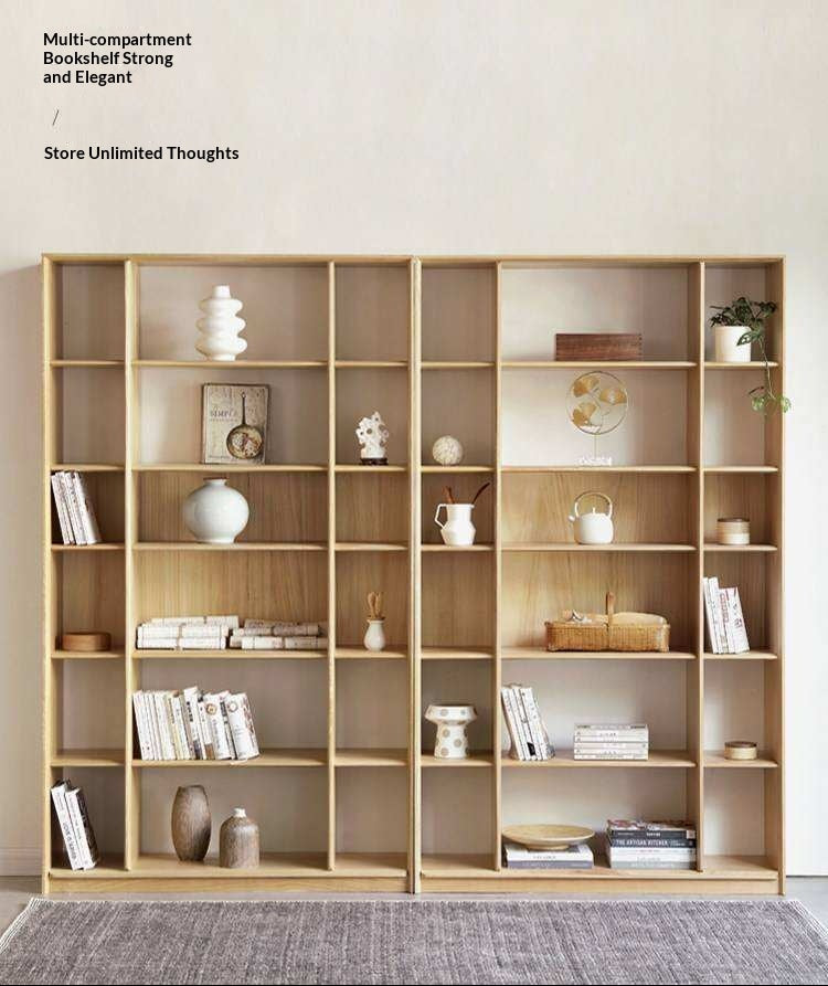 Ash Solid Wood Combination Bookcase Bookshelf<