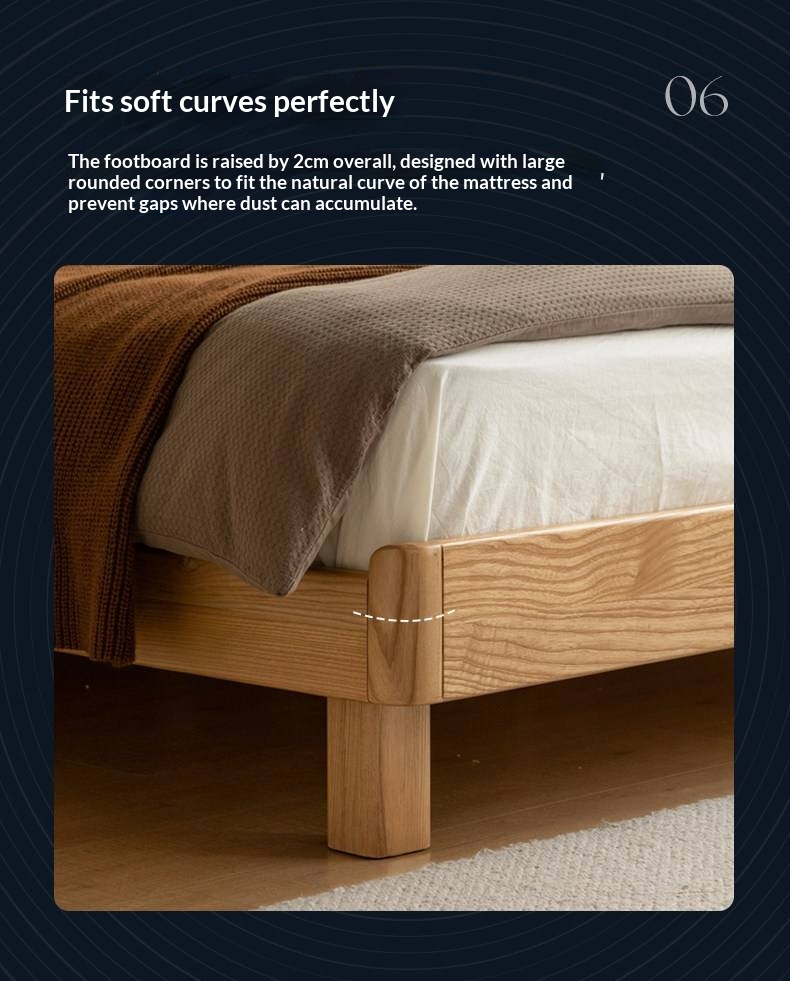 Ash, Beech Solid Wood Modern Simple Luminous Bed