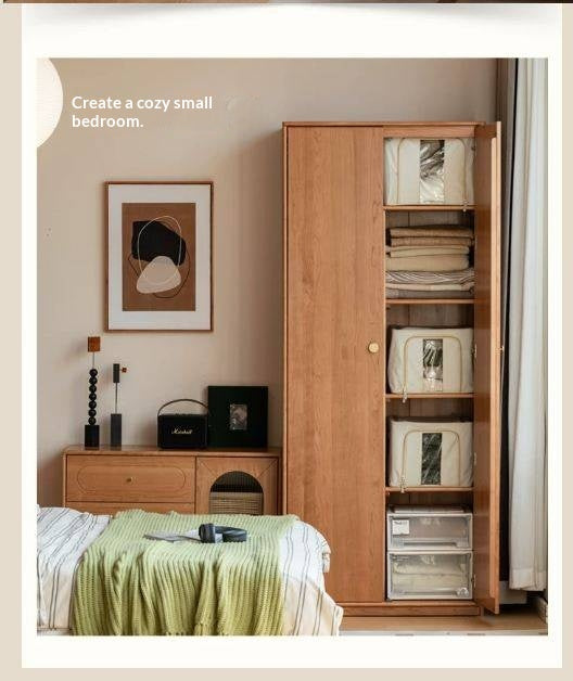 Сherry Solid Wood Exquisite Wardrobe