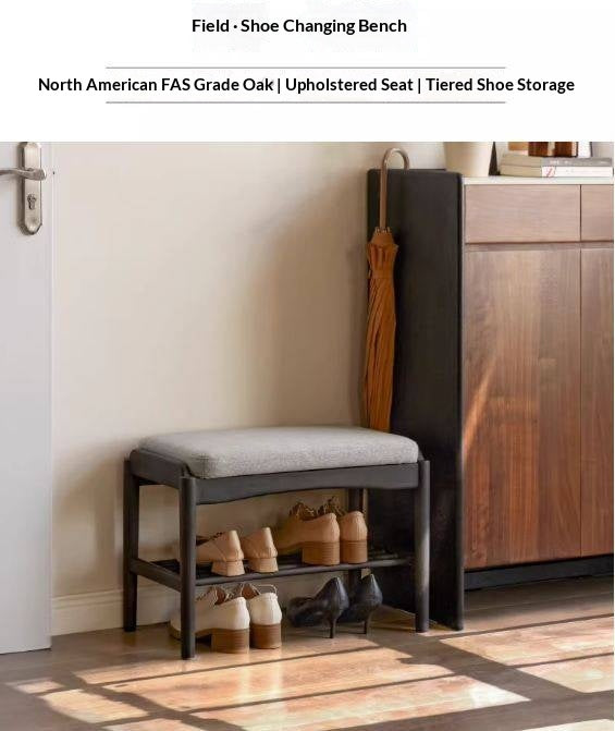 Oak Solid Wood Shoe Changing Bench