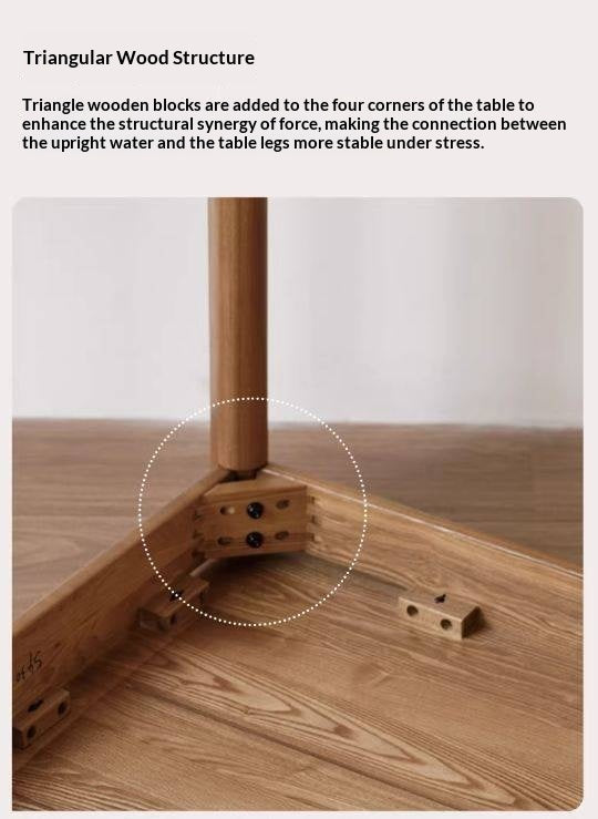 Ash Solid Wood Modern Minimalist Long Dining Table