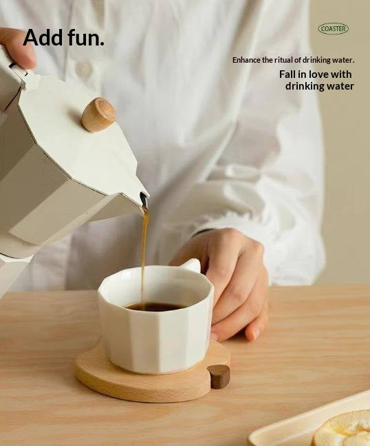 Black Walnut, Beech Solid Wood Creative Apple Shaped Coaster