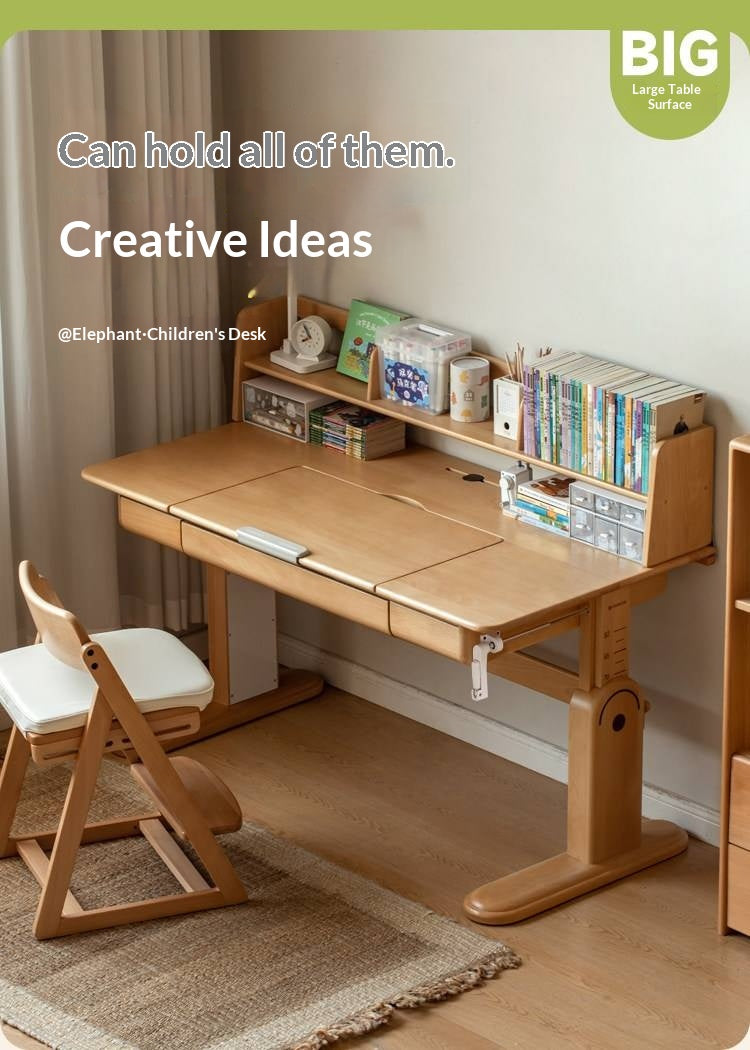 Beech Solid Wood Kids Study Table
