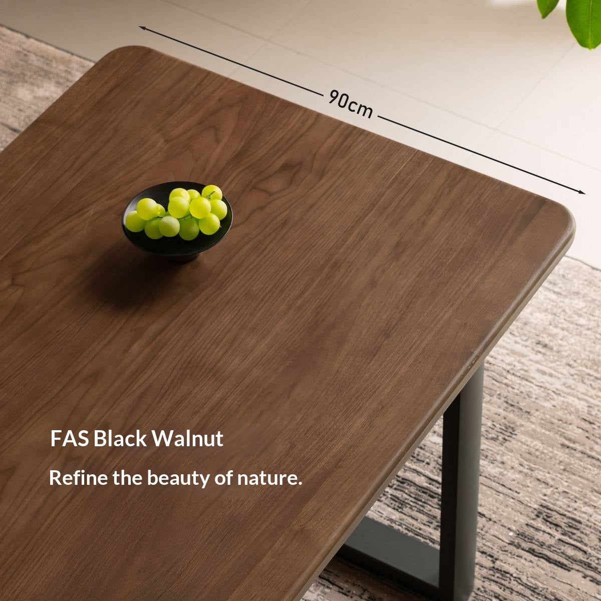 Black Walnut, Sandalwood Solid Wood Italian Light Luxury Dining Table