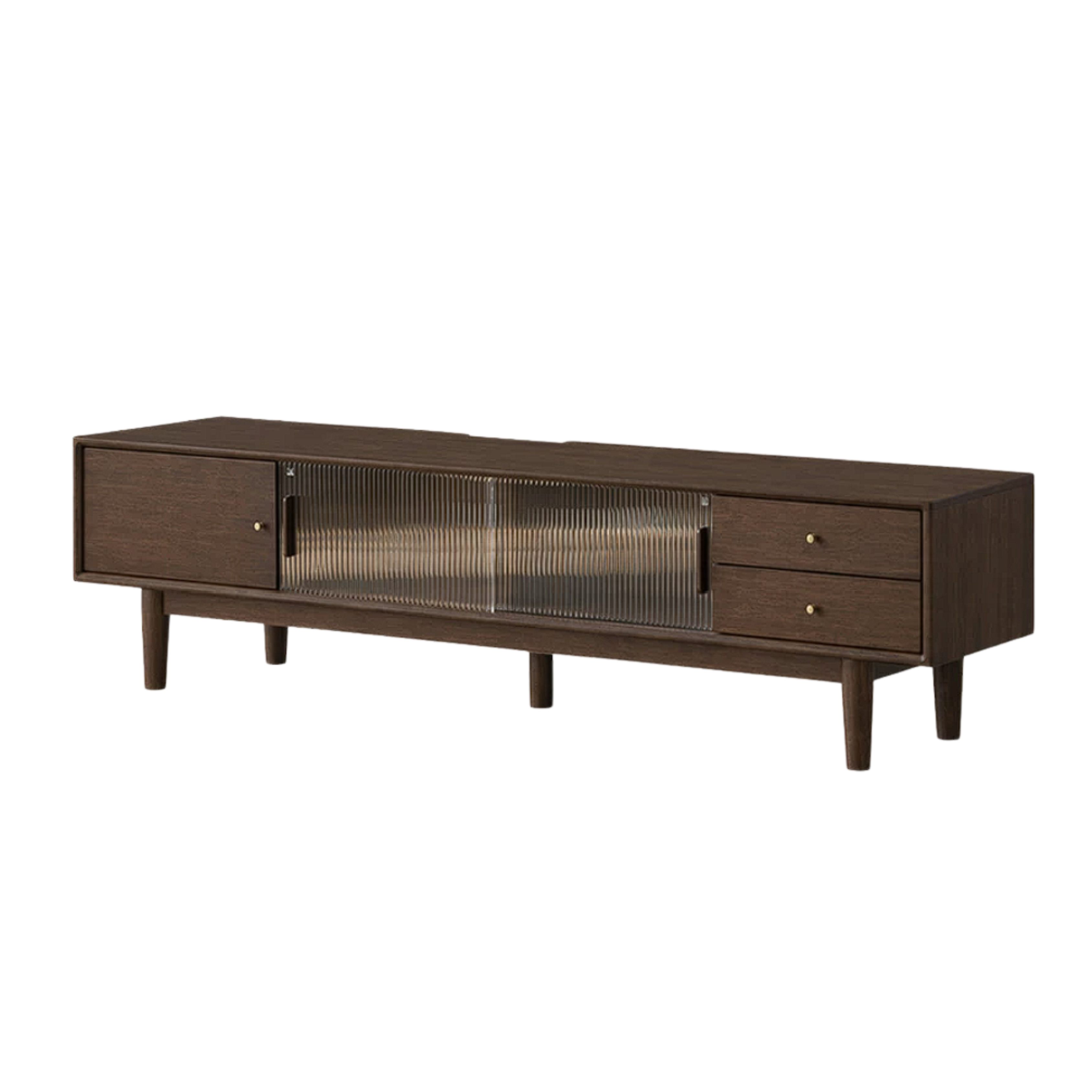 Golden Sandalwood, Rosewood Solid Wood Modern TV Stand