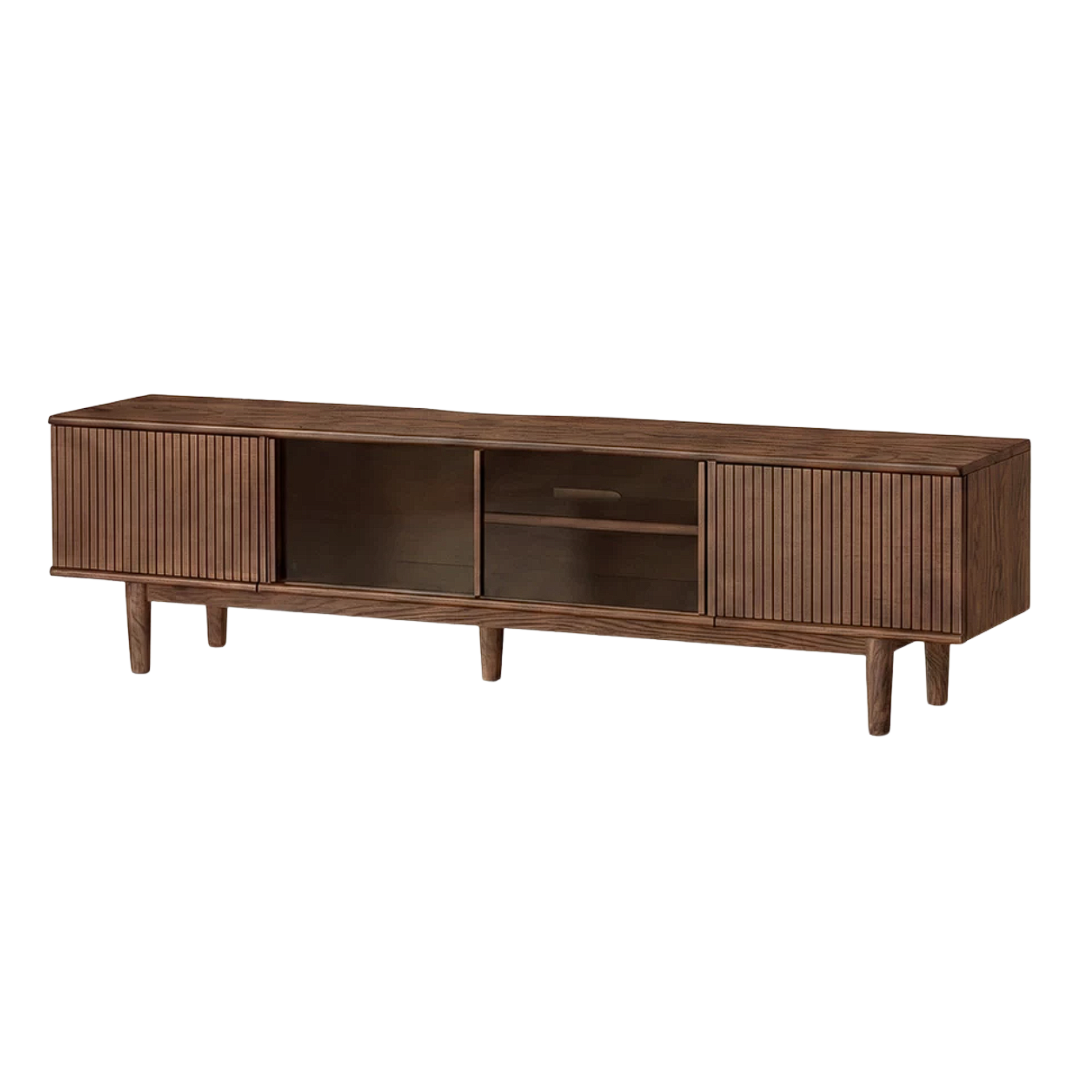 Black Walnut, Oak Solid Wood Modern TV Cabinet