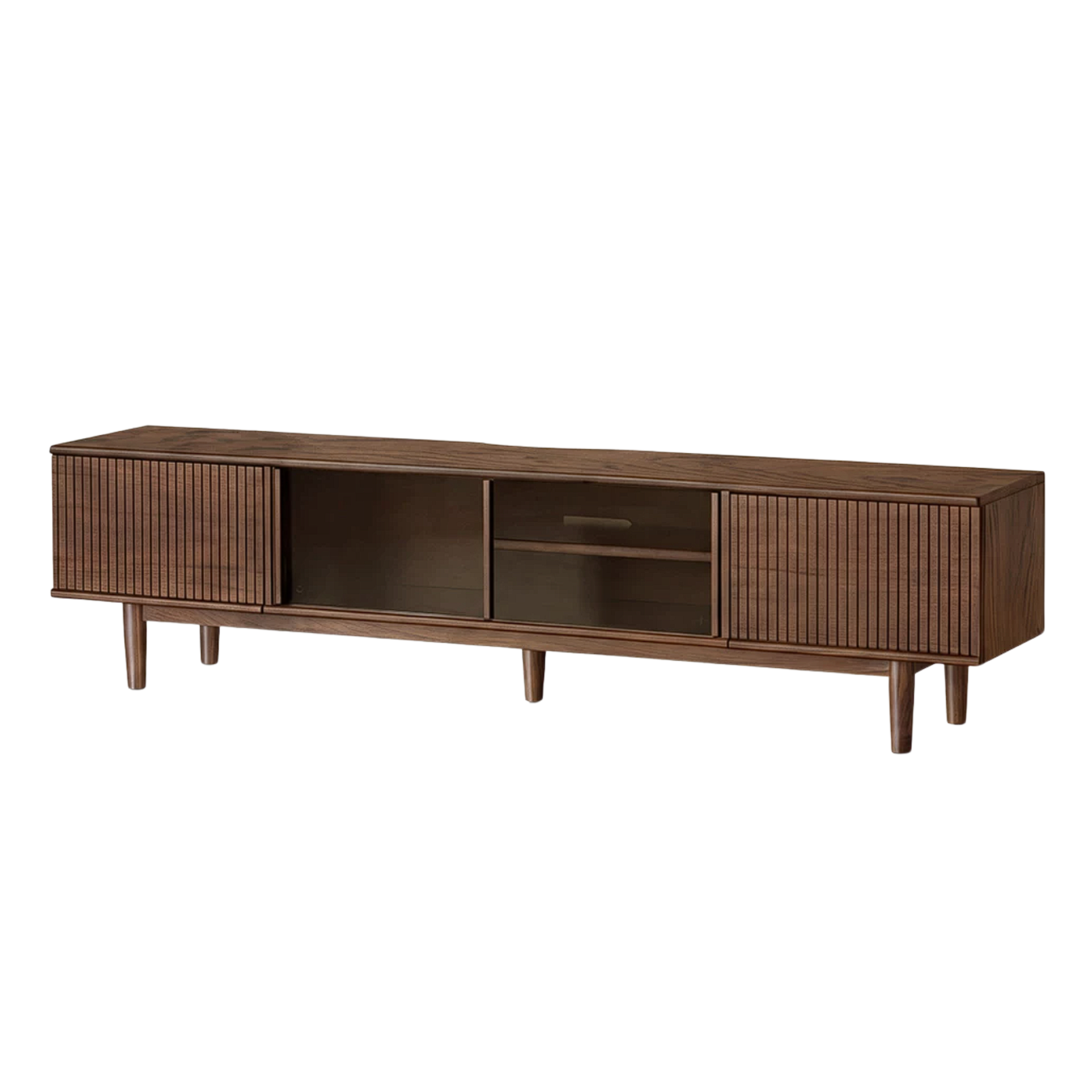 Black Walnut, Oak Solid Wood Modern TV Cabinet