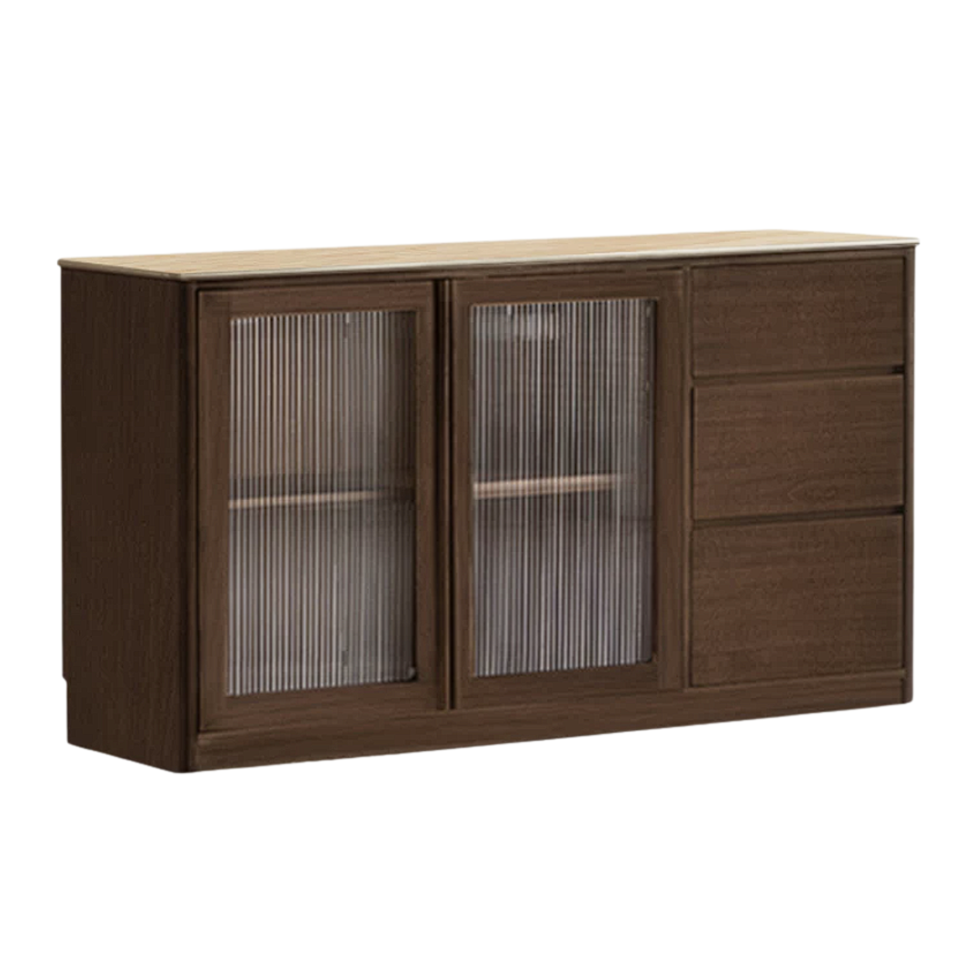 Sandalwood, Ash Solid Wood Rock Board Modern Sideboard