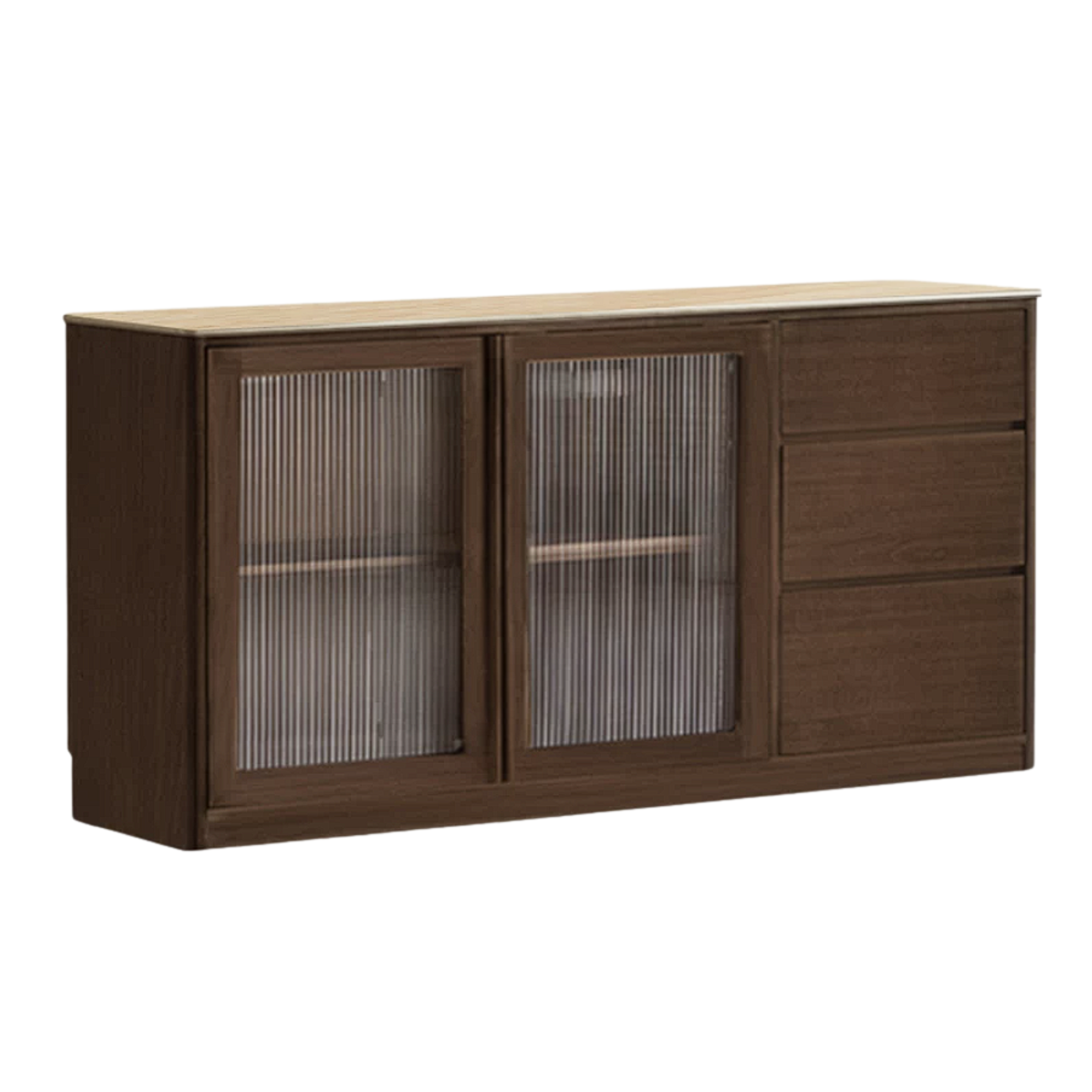 Sandalwood, Ash Solid Wood Rock Board Modern Sideboard