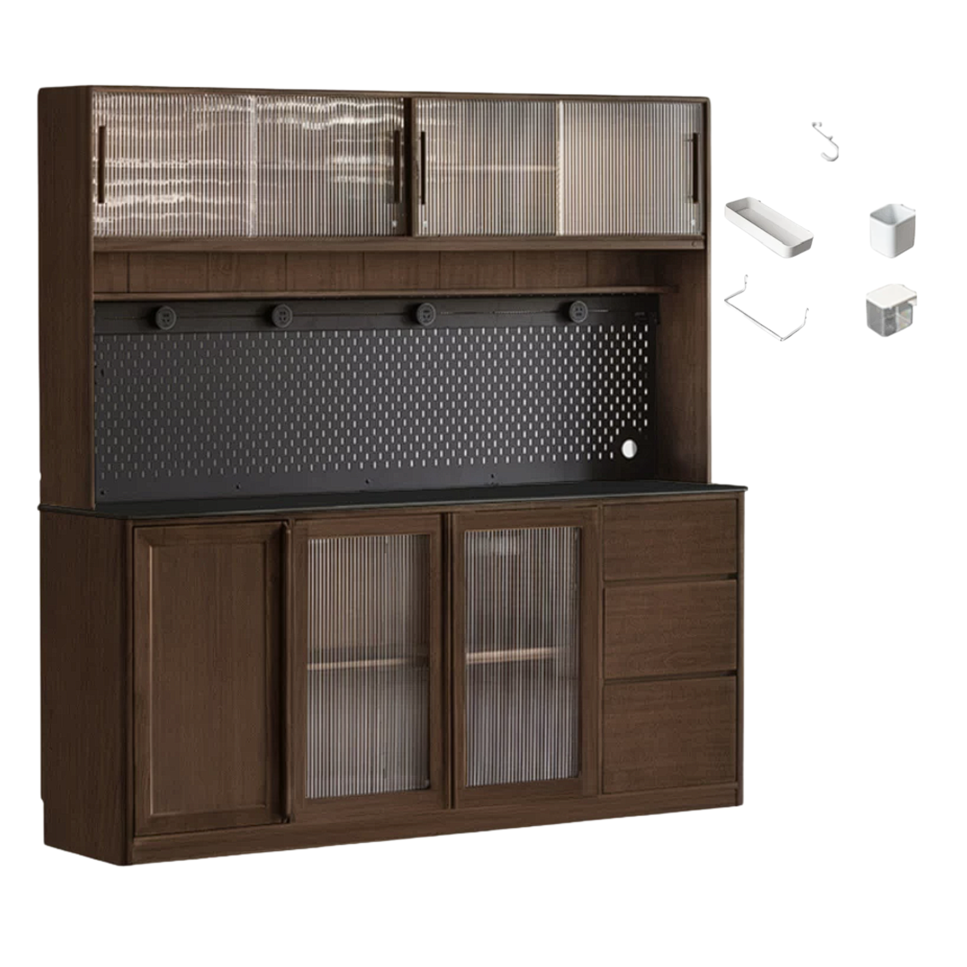 Sandalwood, Ash Solid Wood Rock Board Modern Sideboard