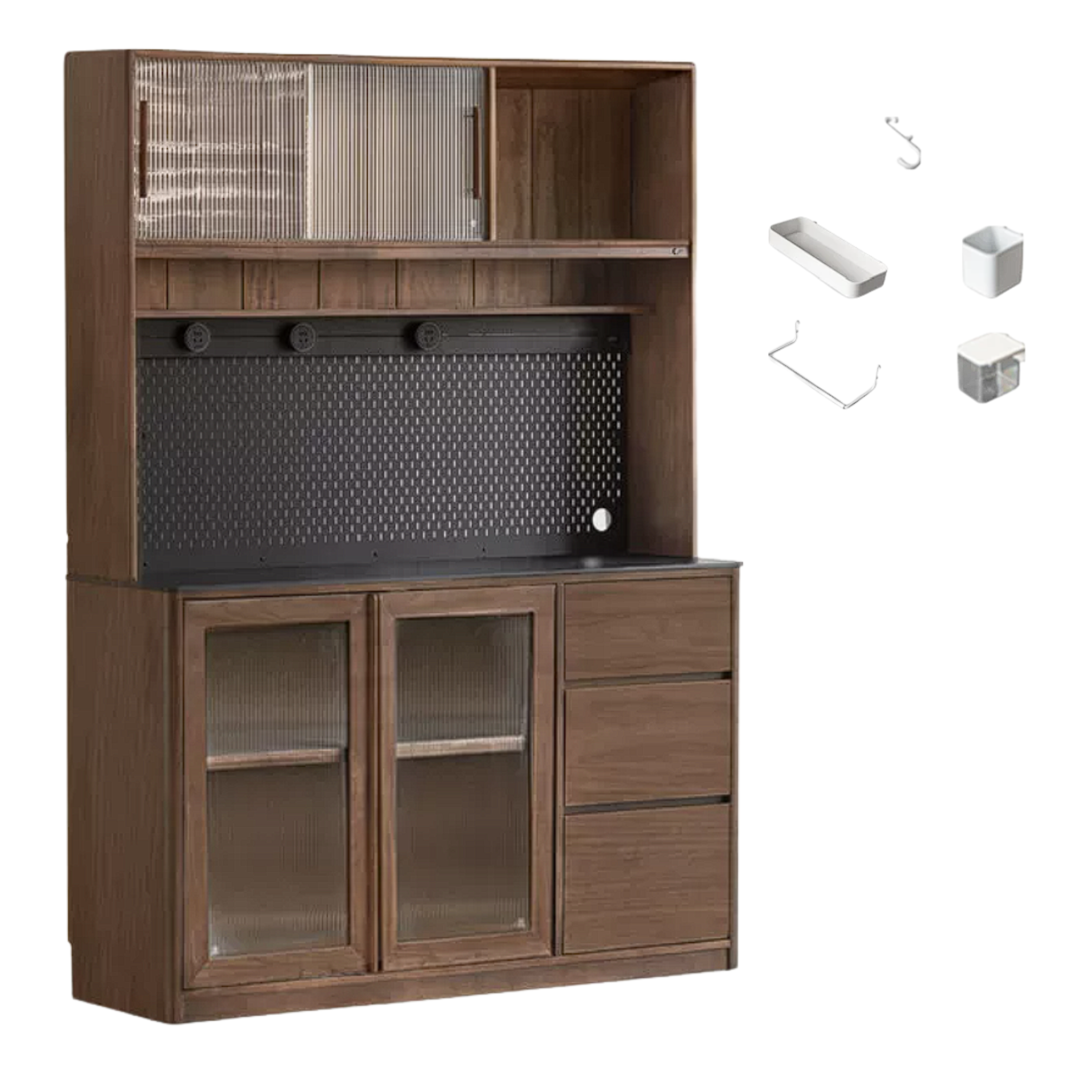 Sandalwood, Ash Solid Wood Rock Board Modern Sideboard