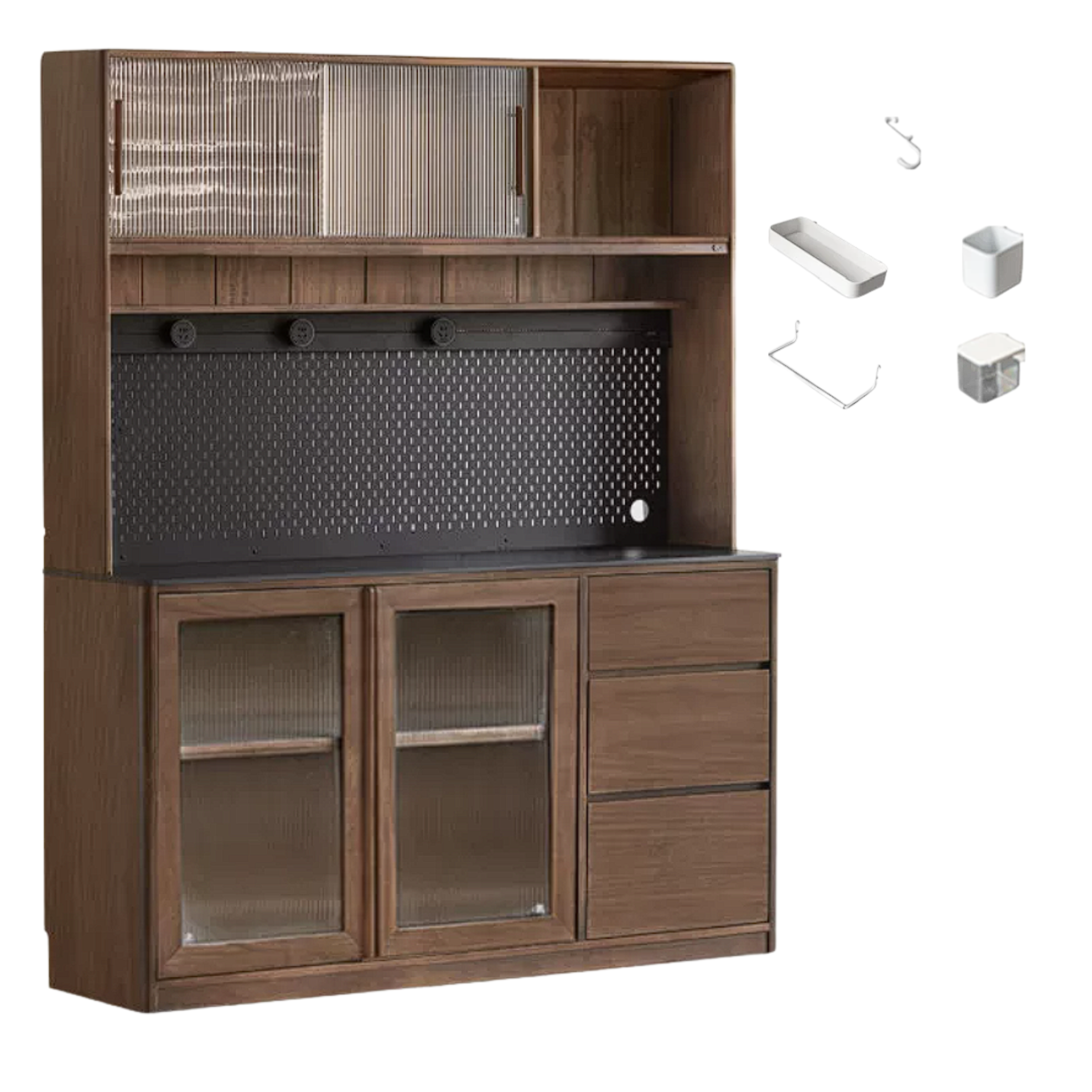 Sandalwood, Ash Solid Wood Rock Board Modern Sideboard