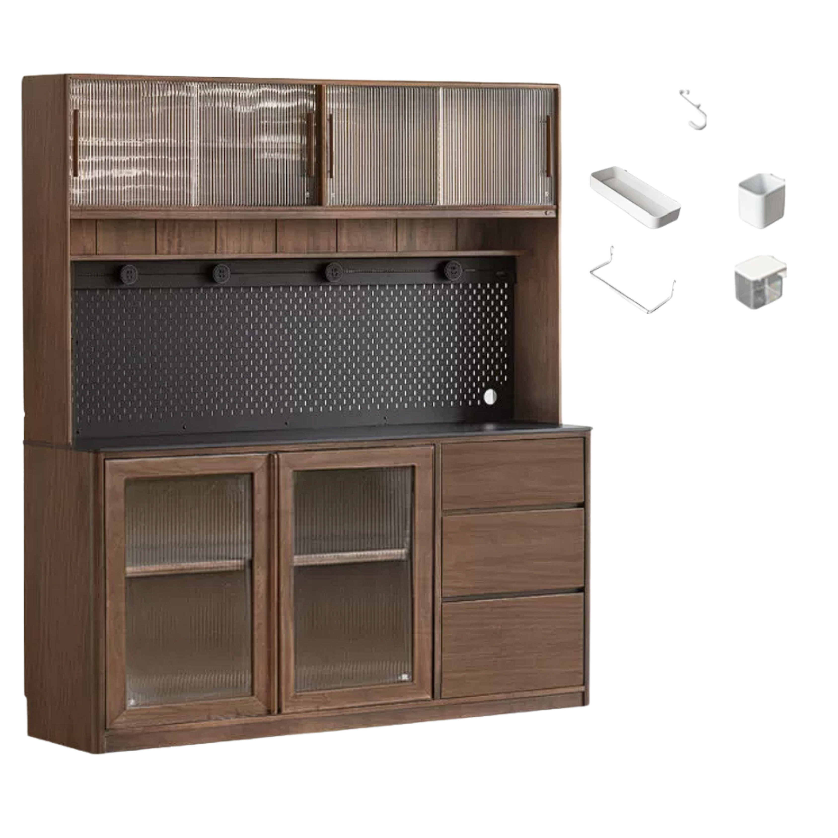 Sandalwood, Ash Solid Wood Rock Board Modern Sideboard