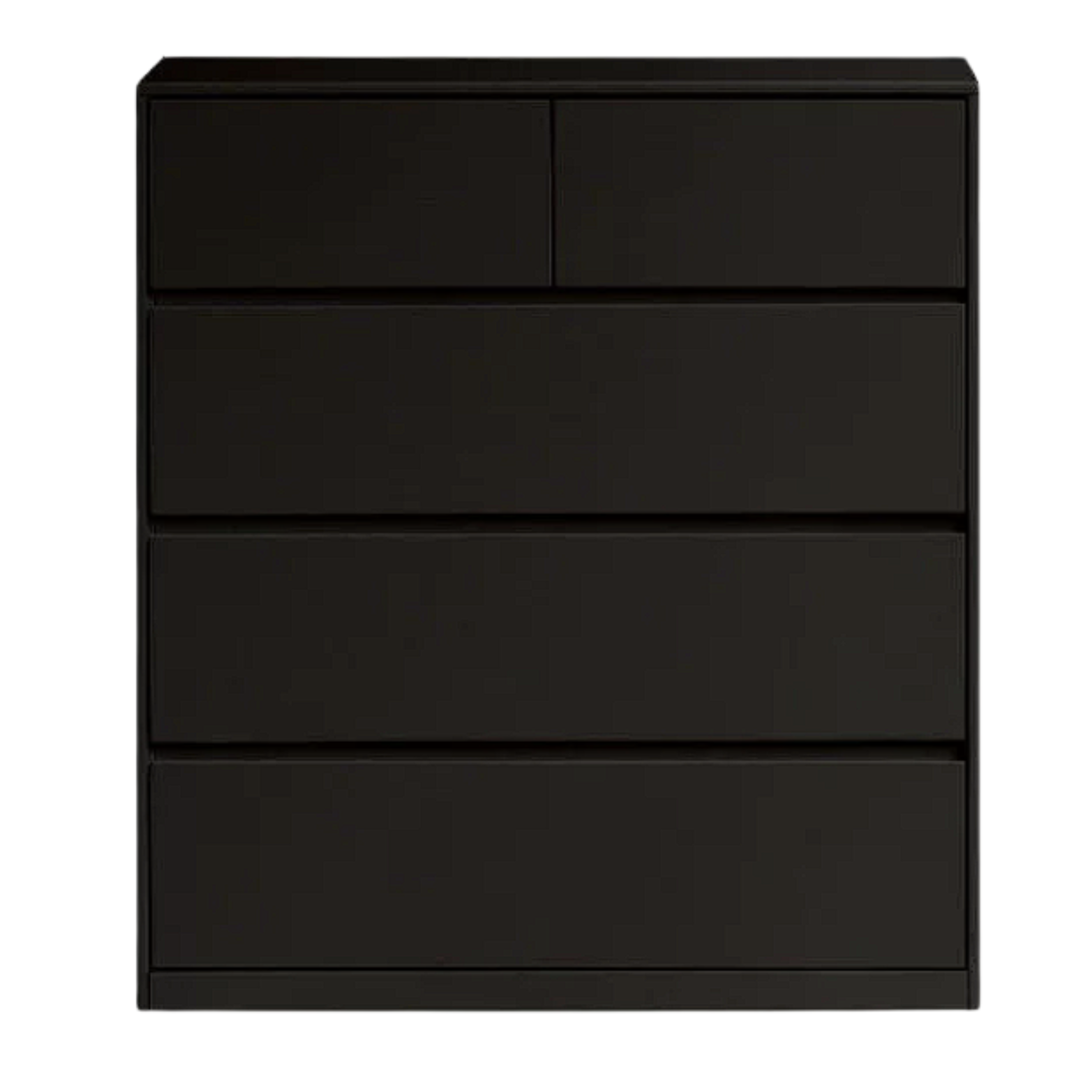 Rubberwood Solid Wood Chest of Drawers Deep Espresso Black dresser
