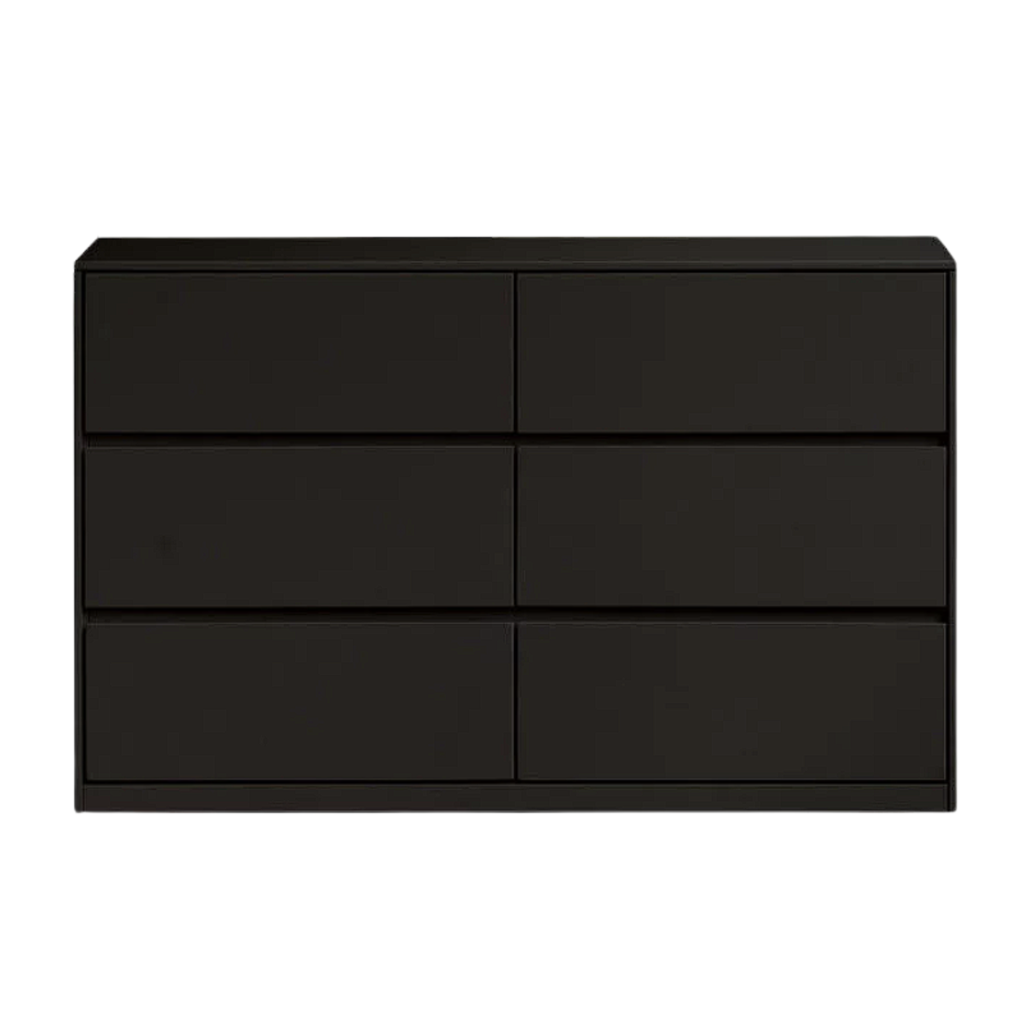 Rubberwood Solid Wood Chest of Drawers Deep Espresso Black dresser