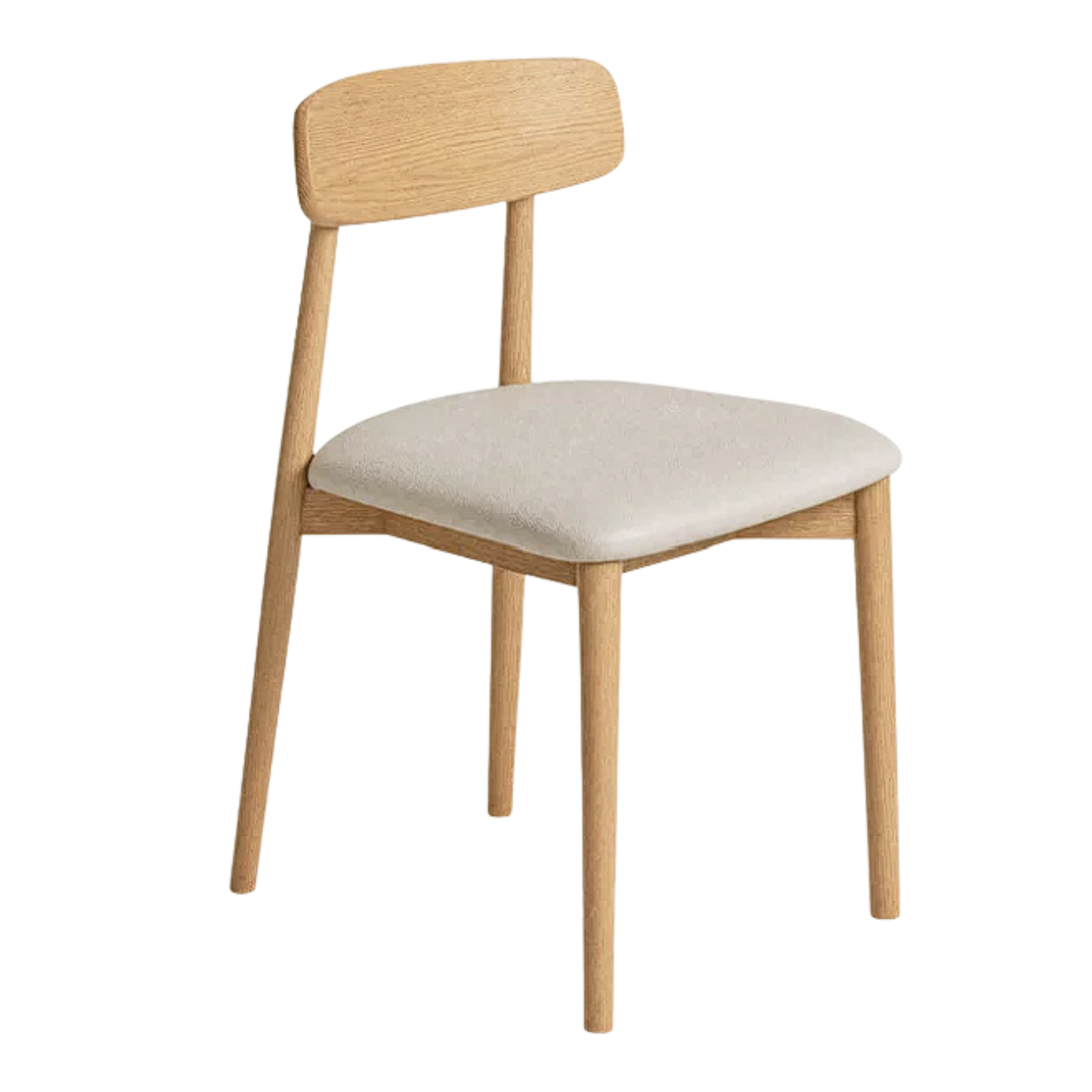 Set 4 pcs Black Walnut, Ash, Oak, Cherry, Beech, Solid Rubberwood Curved Back Dining Chair