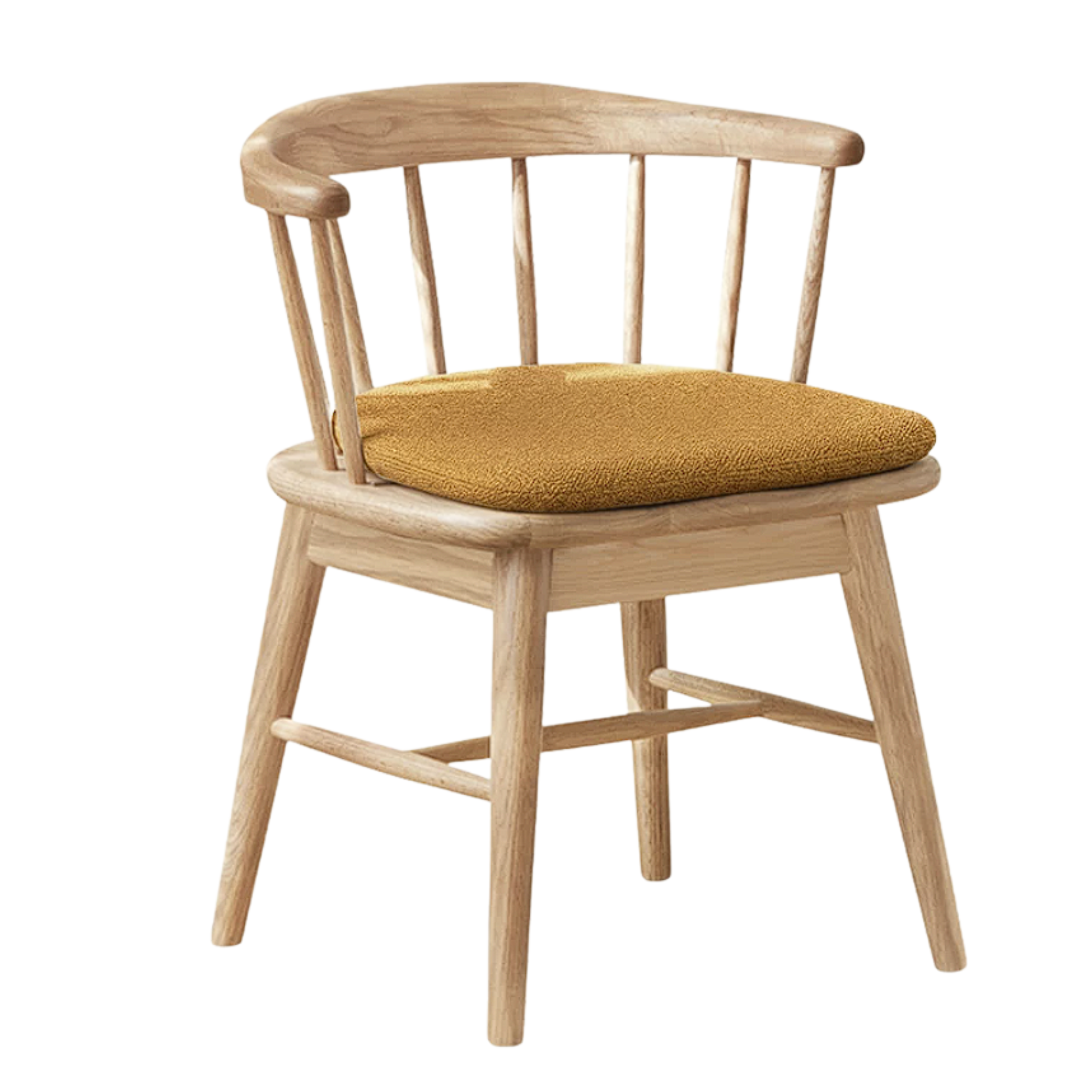 Black Walnut, Cherry, Ash, Oak Solid Wood Modern Rotating Soft Chair