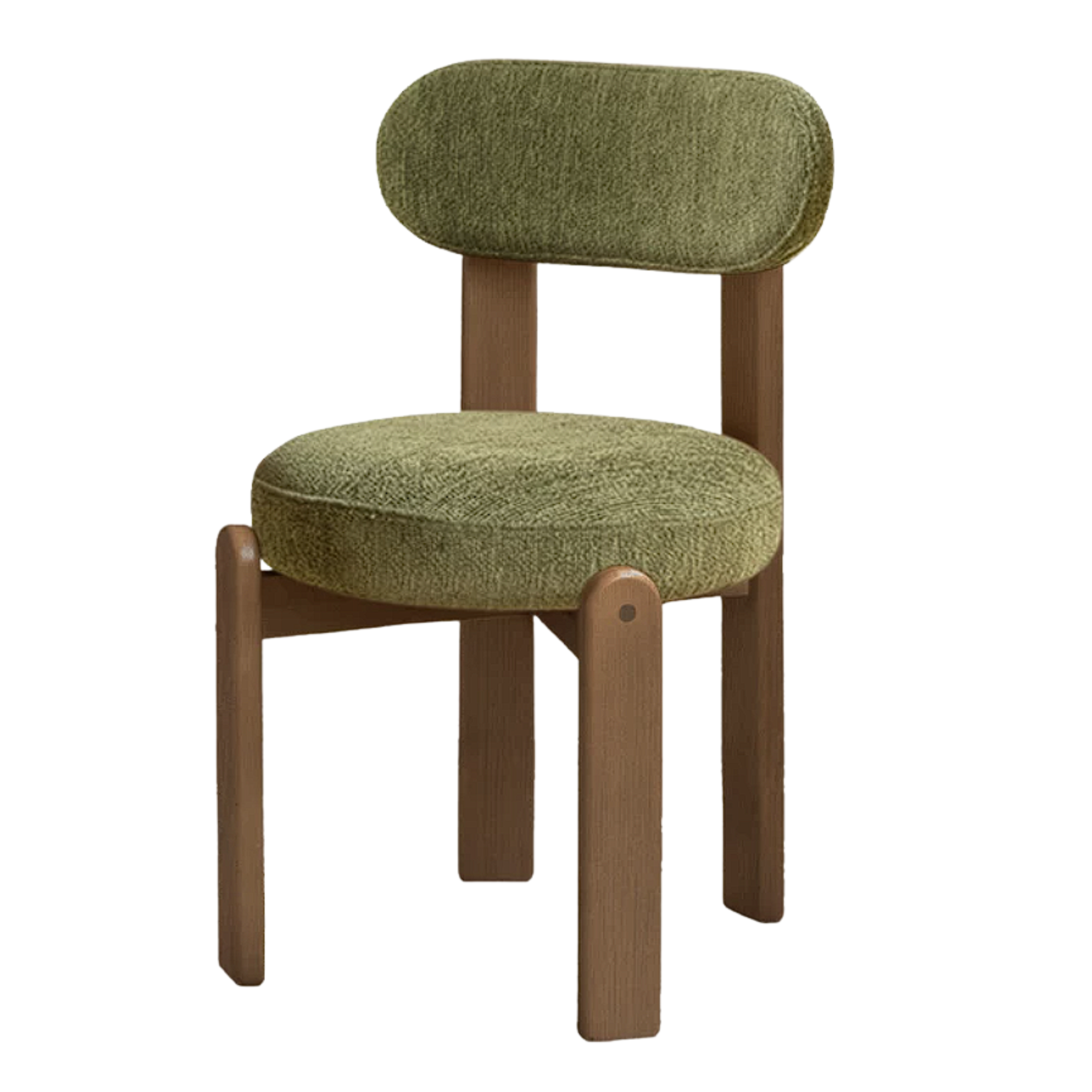 Set 4pcs Black Walnut Solid Wood, Solid Rubberwood Wood Upholstered Dining Chair, Modern Organic
