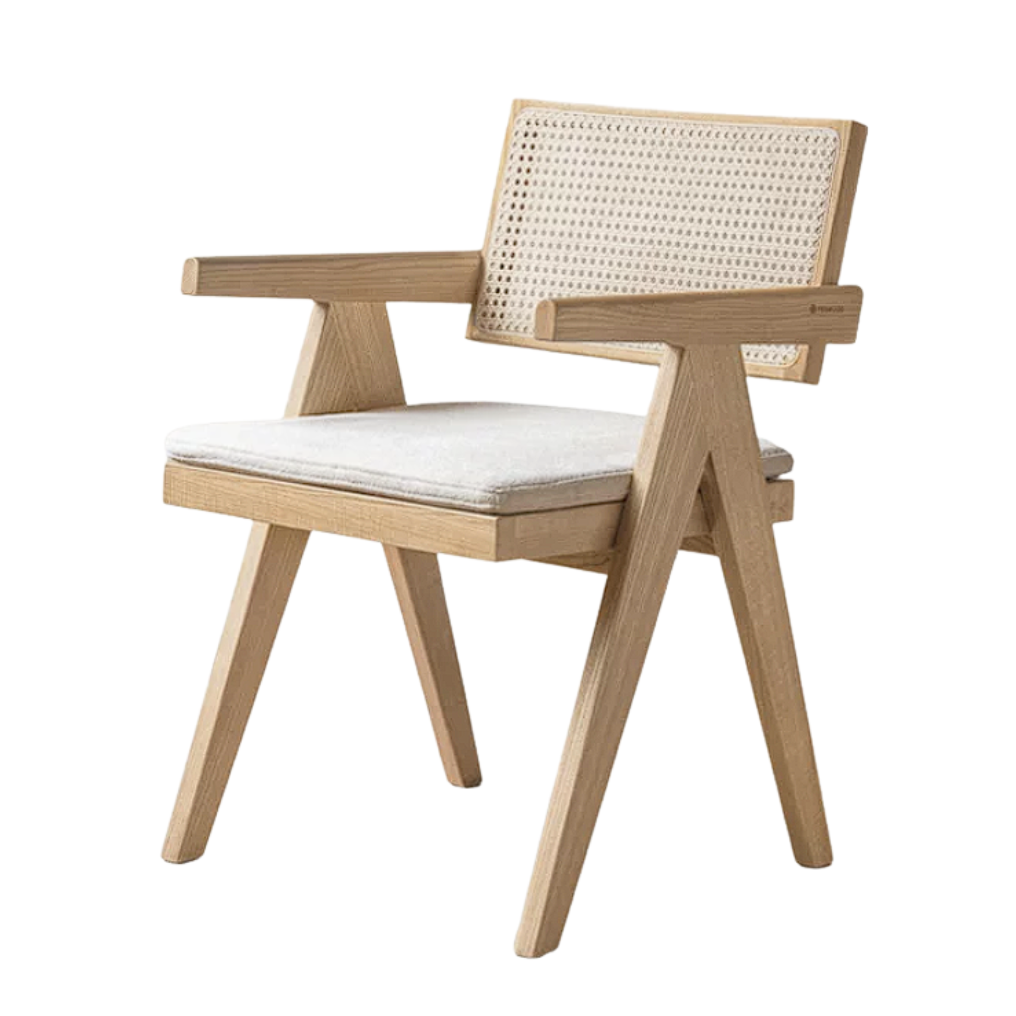Black Walnut, Ash, Oak, Cherry Solid Wood Light Luxury Rattan Chair