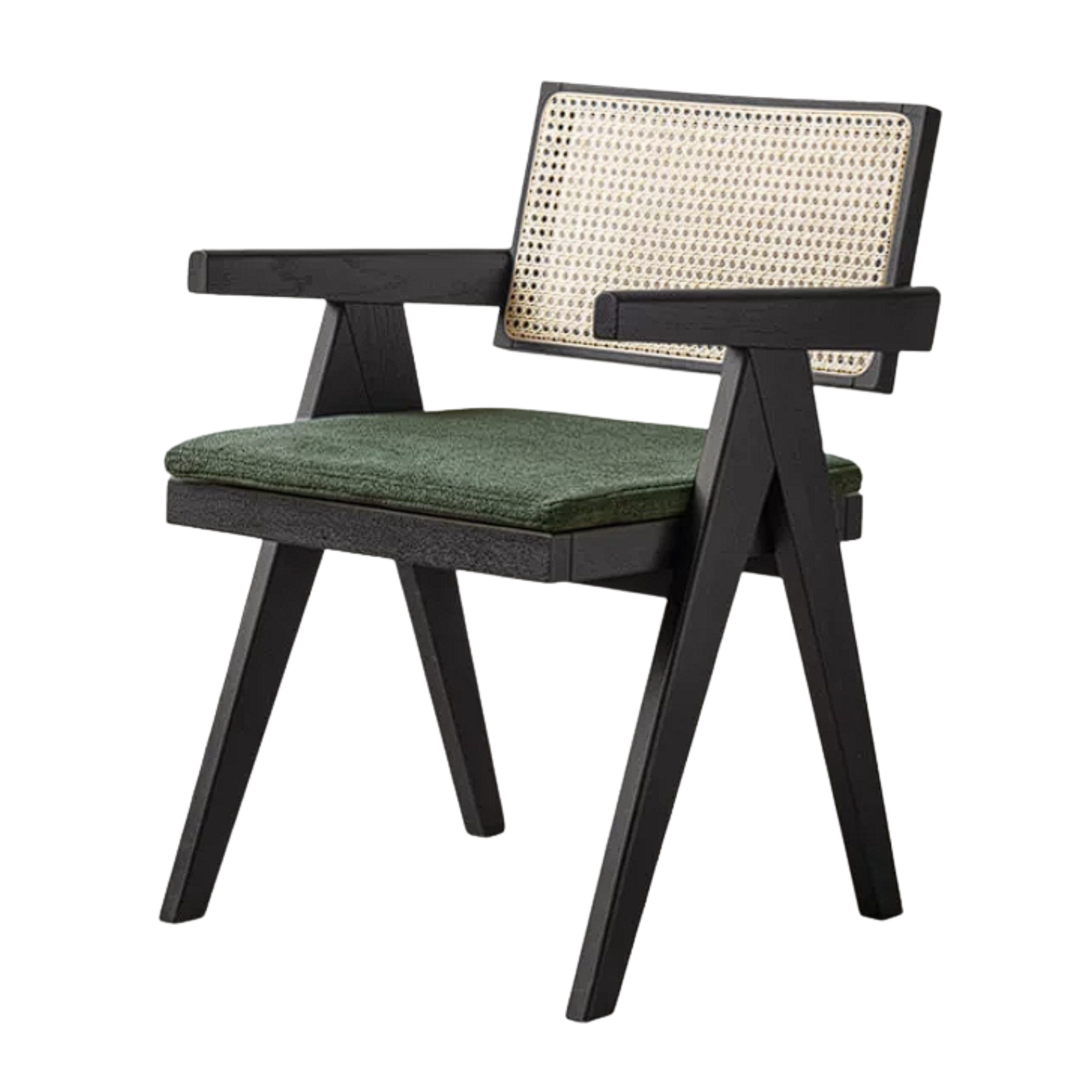 Black Walnut, Ash, Oak, Cherry Solid Wood Light Luxury Rattan Chair