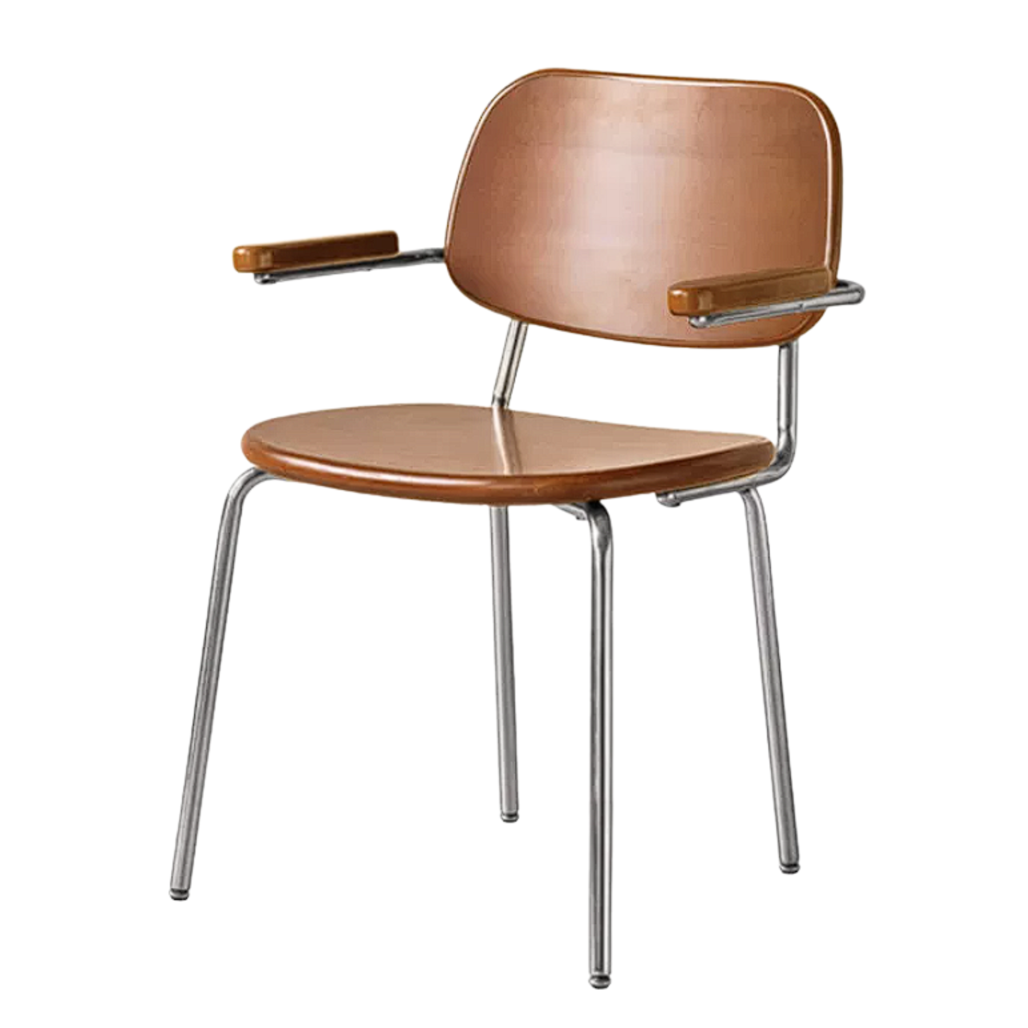 Beech Solid Wood Adjustable Office Chair, Bauhaus Style
