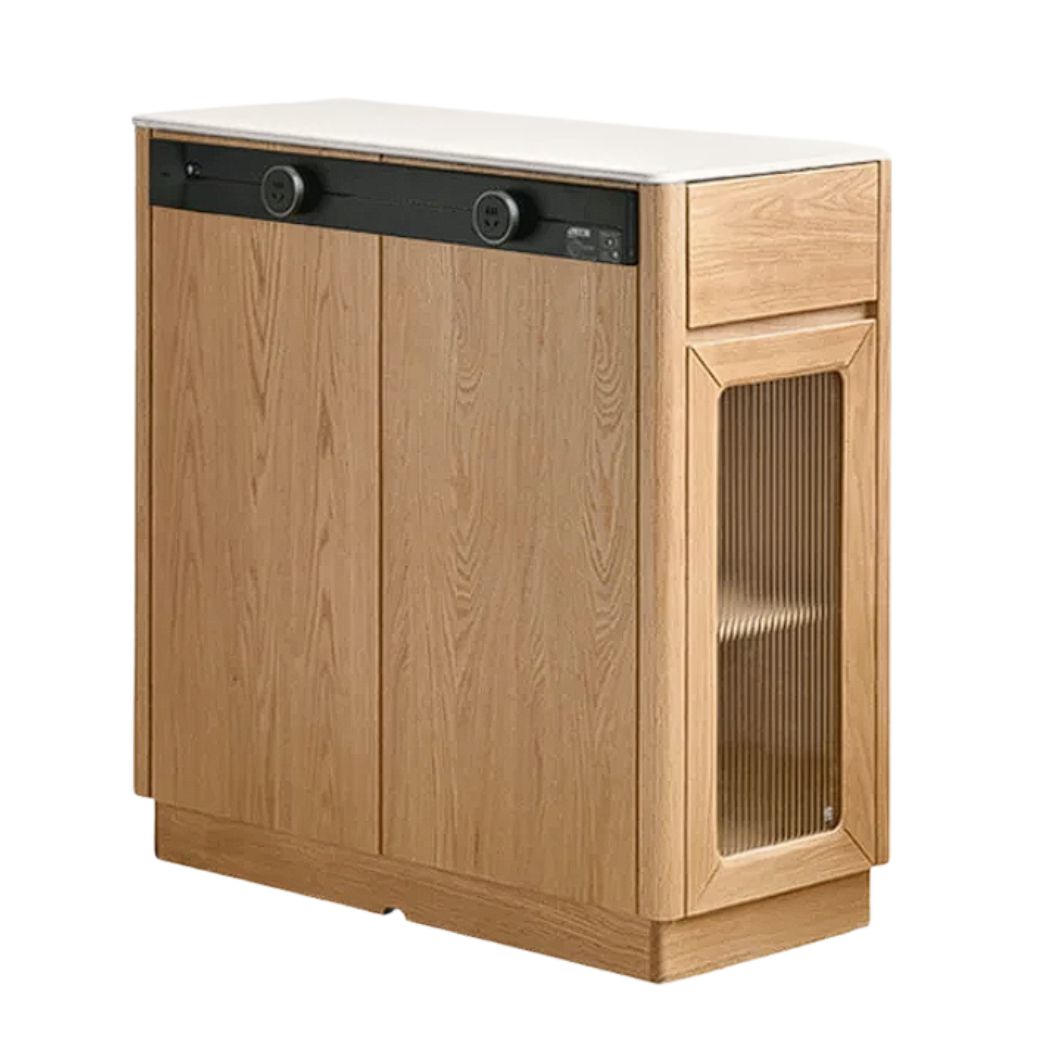 Oak, Beech Solid Wood Modern Rock Plate Island Table