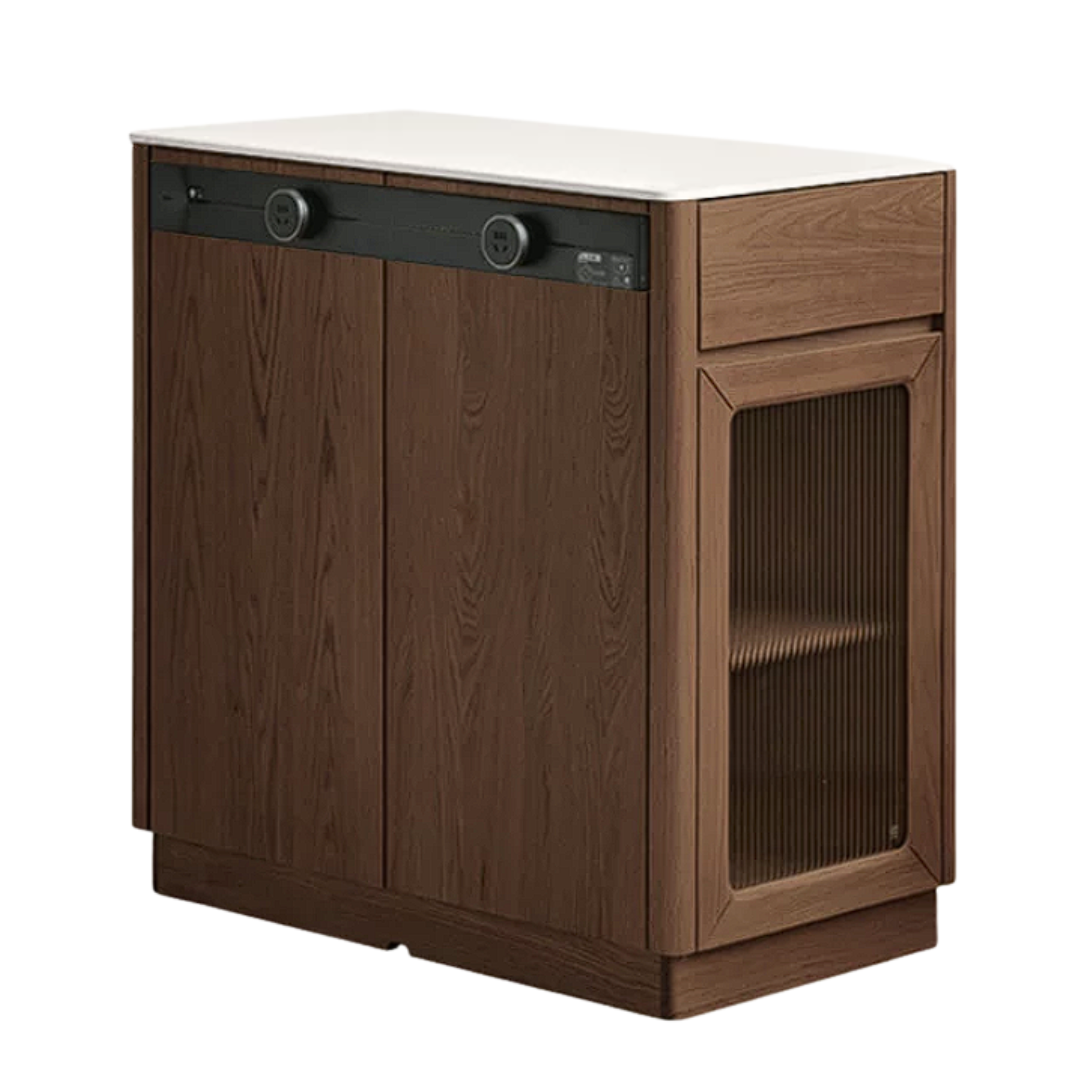 Oak, Beech Solid Wood Modern Rock Plate Island Table