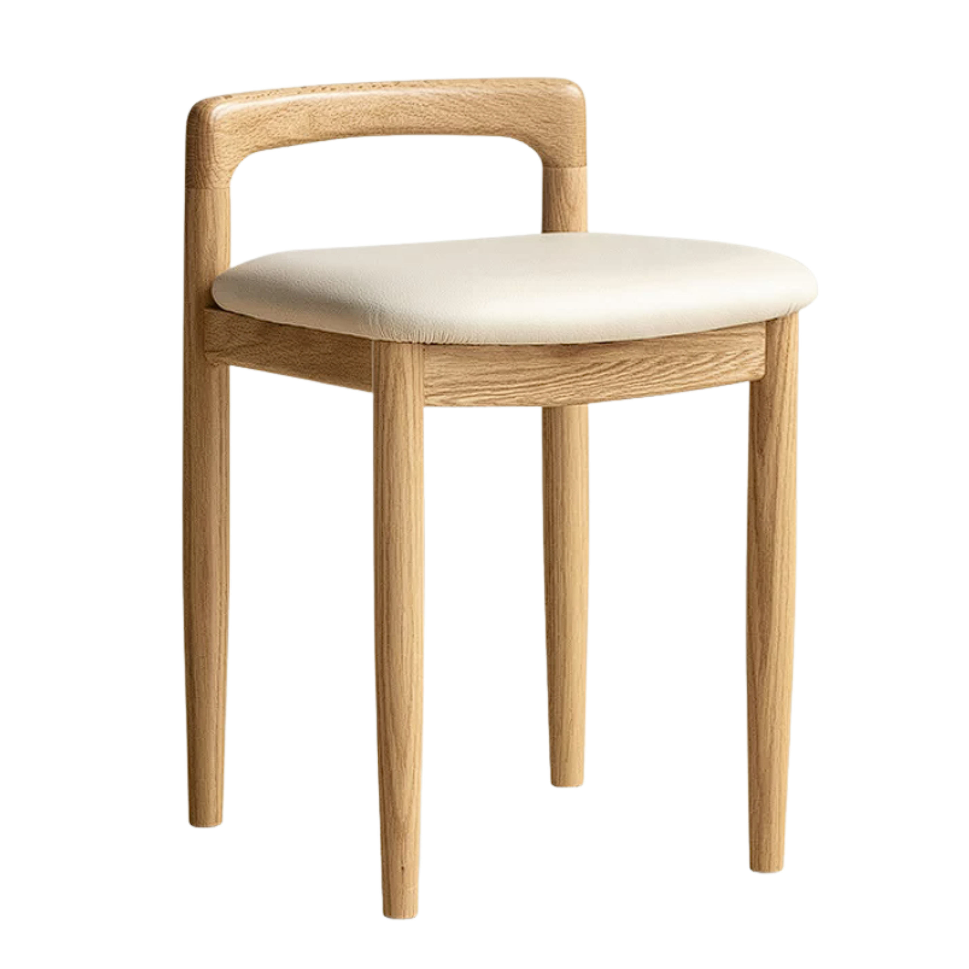 Oak, Cherry, Beech Solid Wood Makeup Stool Chair