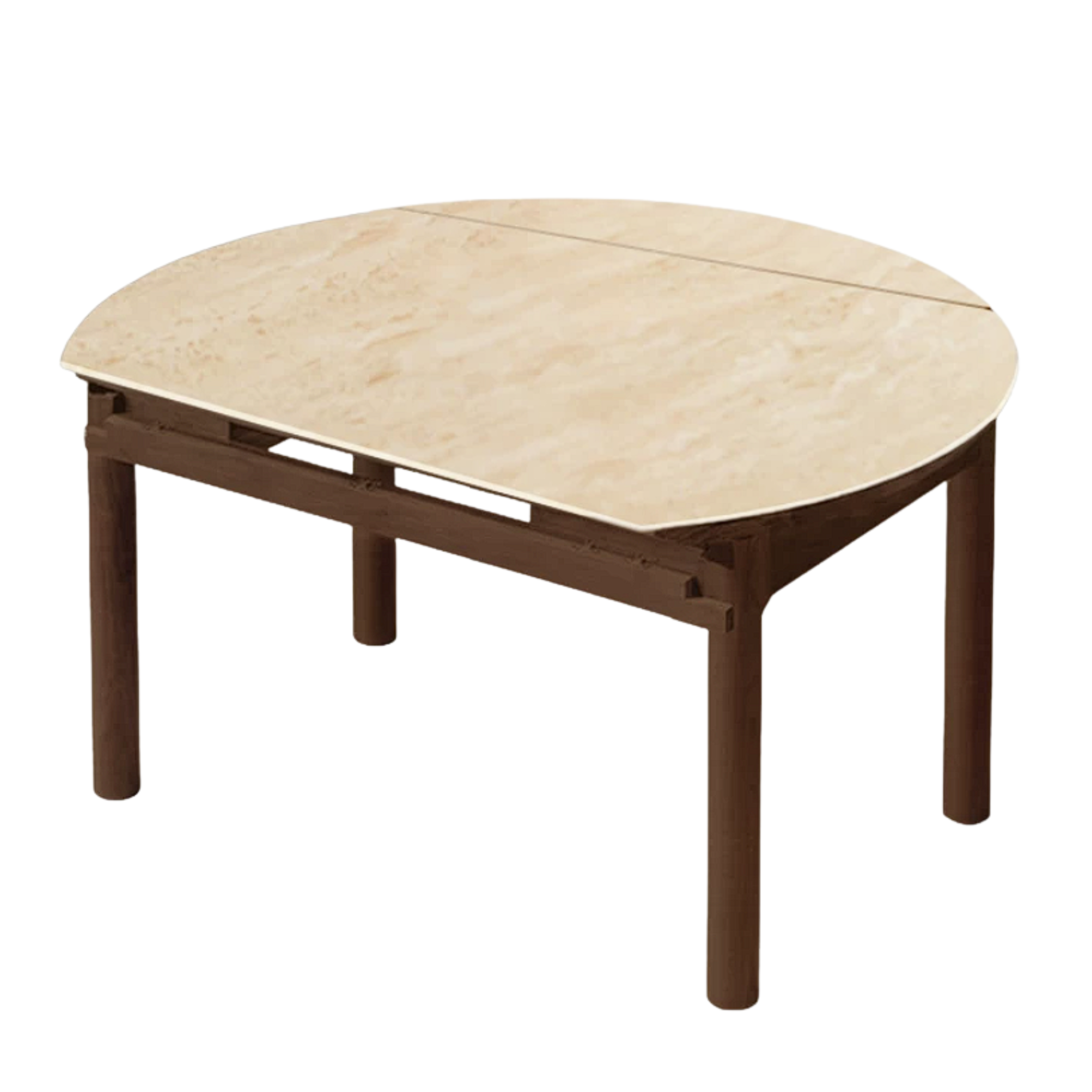 Black Walnut, Ash, Oak, Golden Pearwood Solid Wood Folding Round Dining Table
