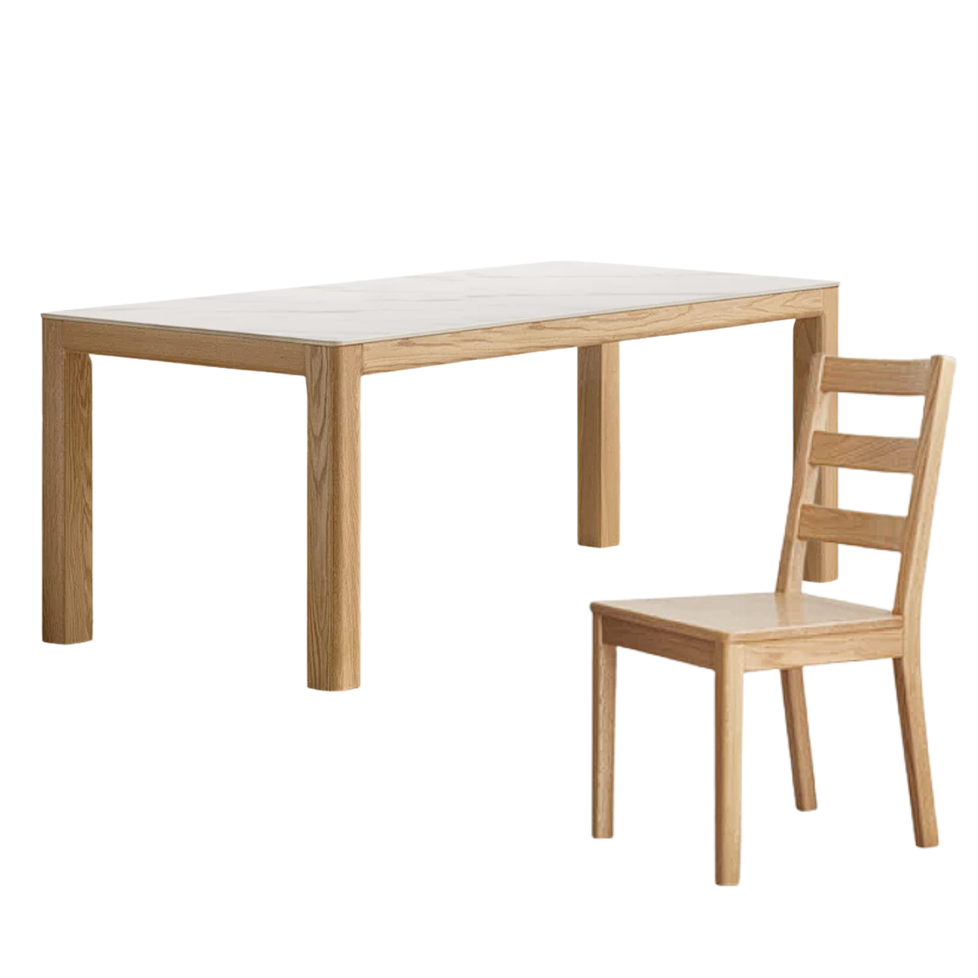 Oak Solid Wood Simple Shape Dining Table