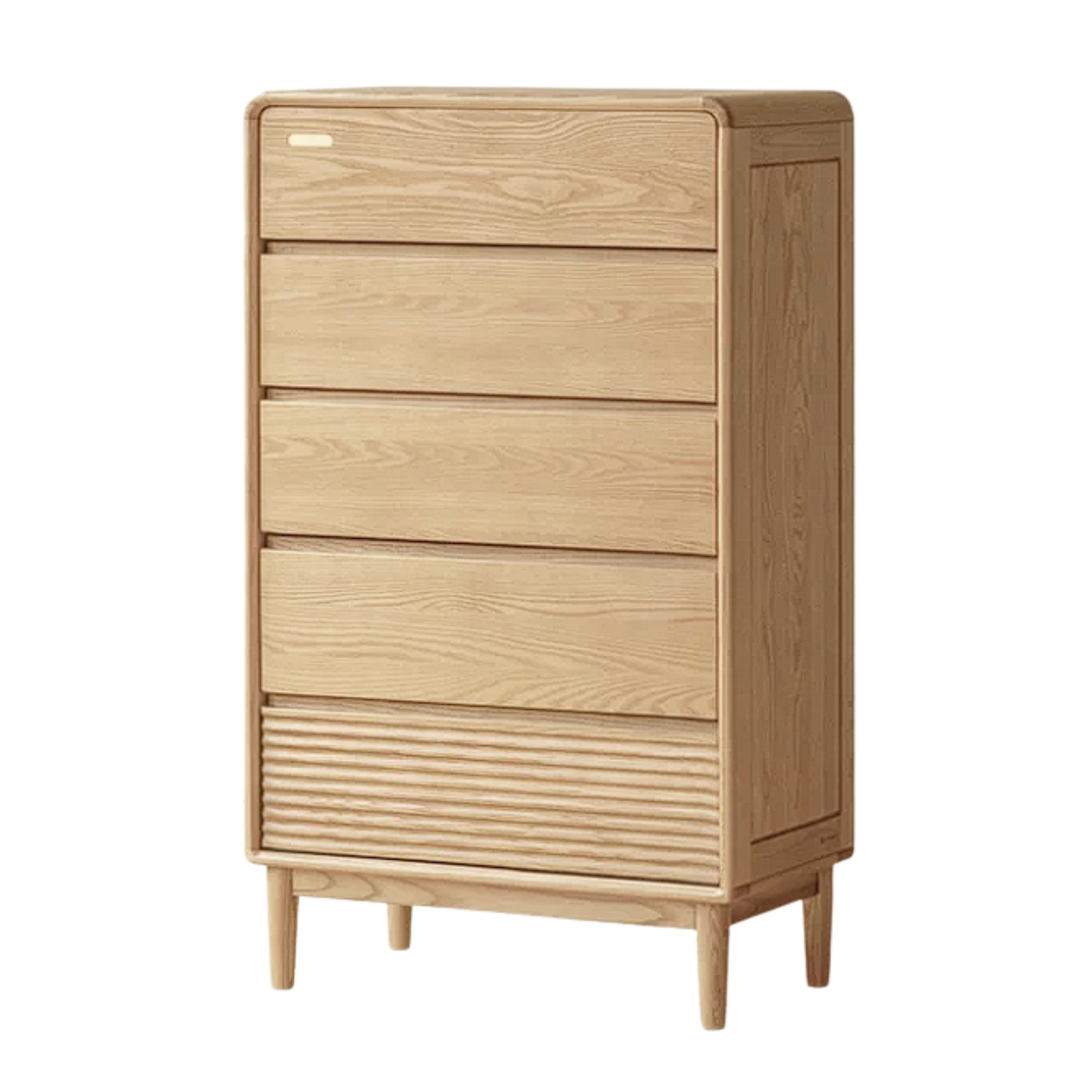 Ash, Oak Solid Wood Chest of Drawers with Modern Minimalist Design