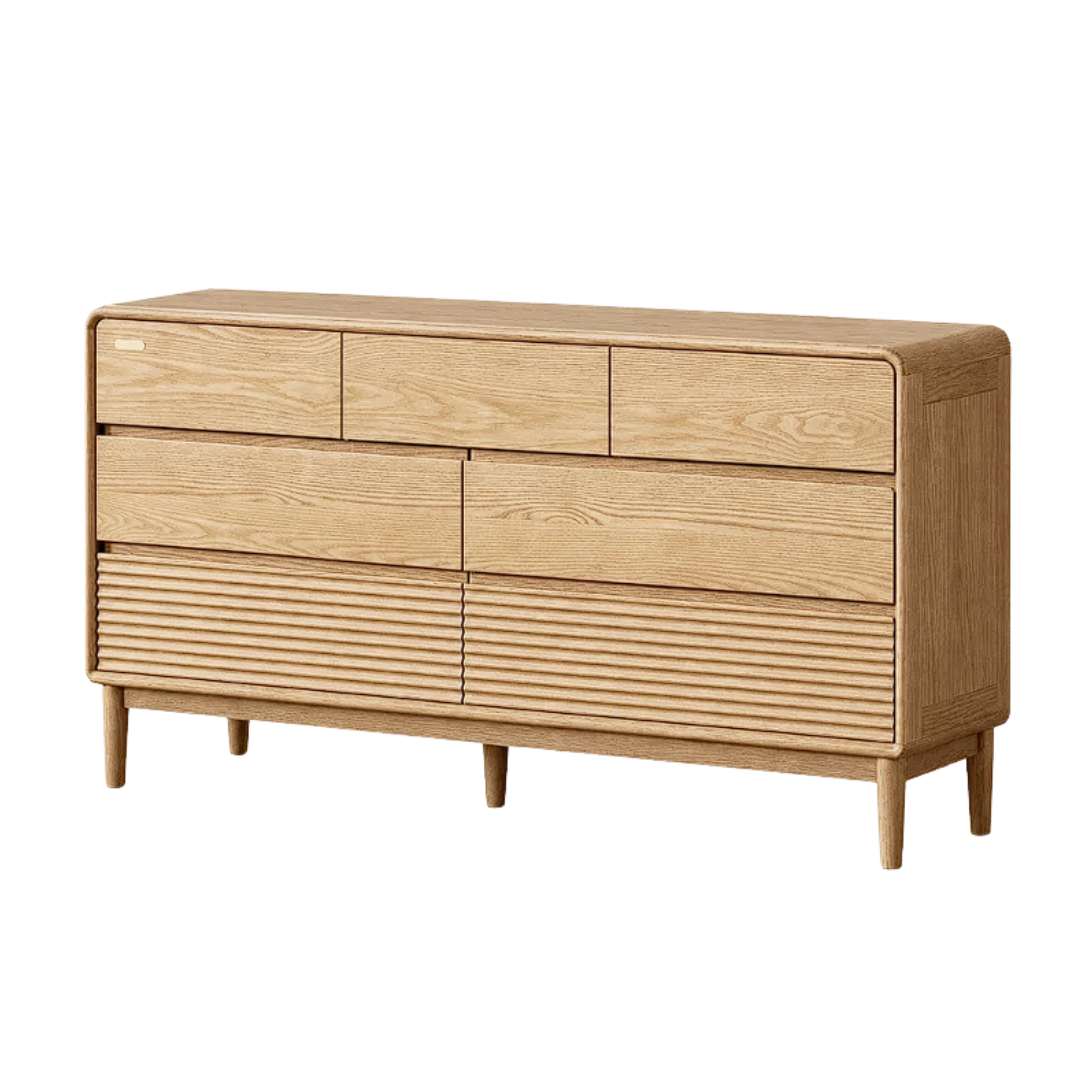 Ash, Oak Solid Wood Chest of Drawers with Modern Minimalist Design