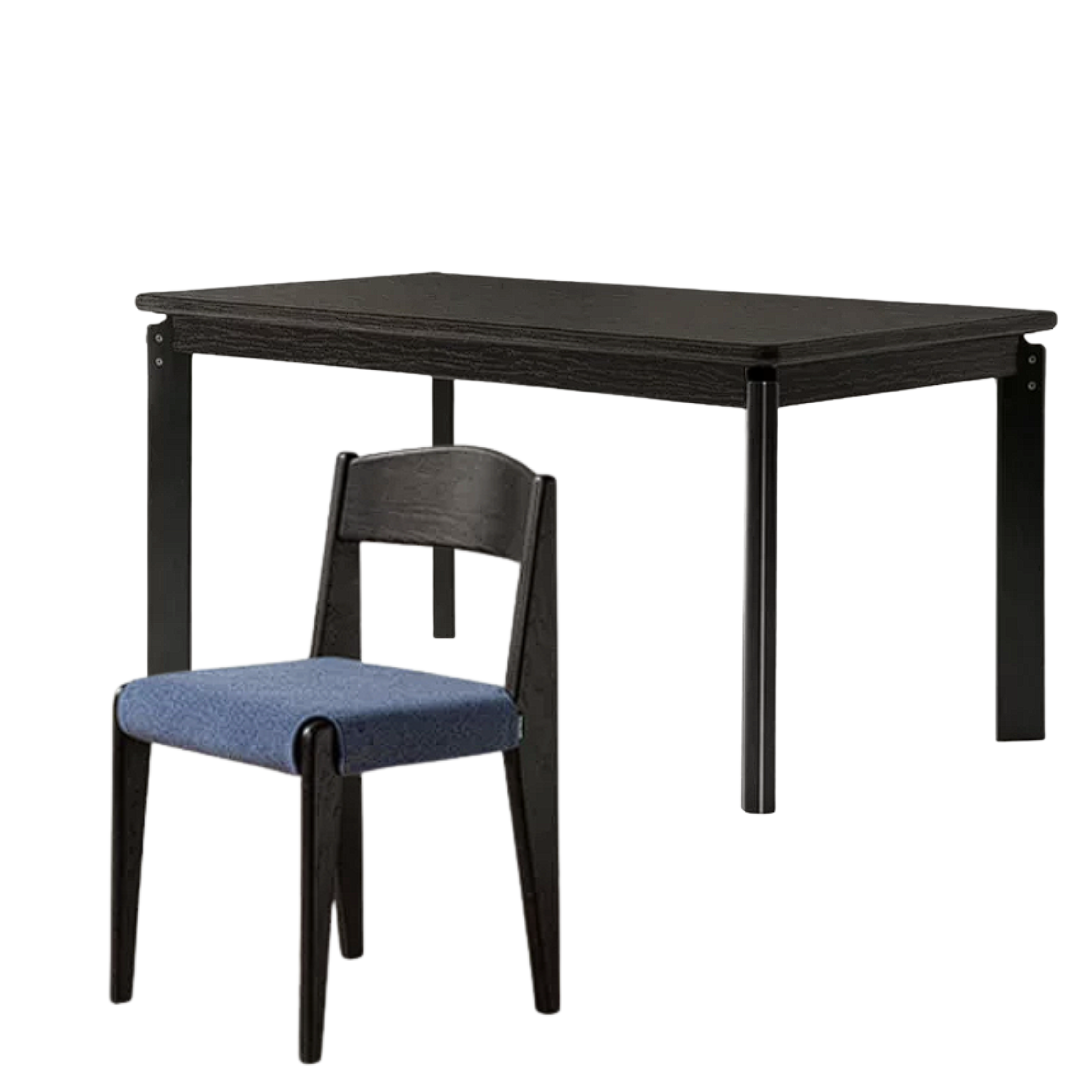 Ash, Oak Solid Wood Large Rectangular Dining Table with Thick Square Legs