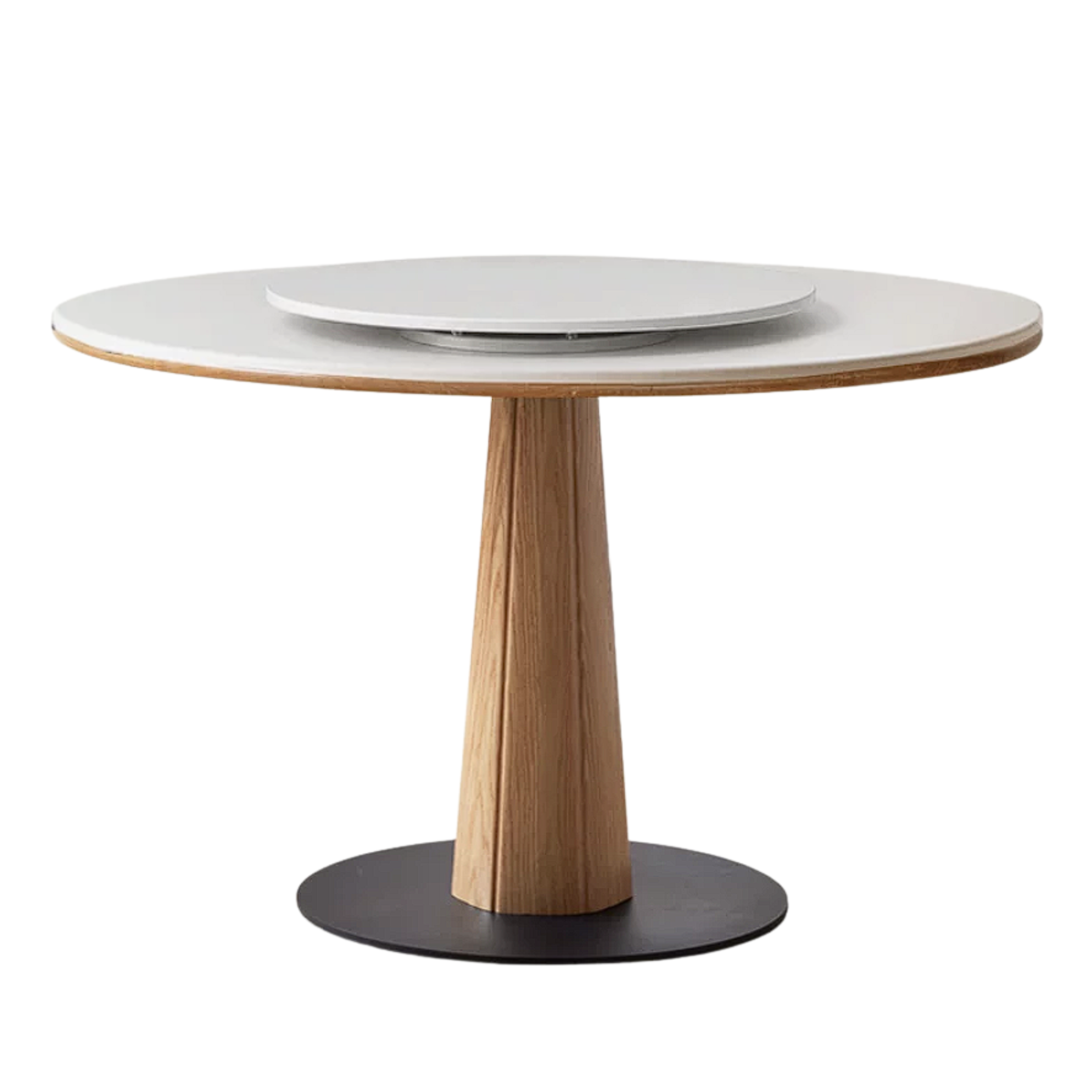 Oak Solid Wood Slab Round Dining Table