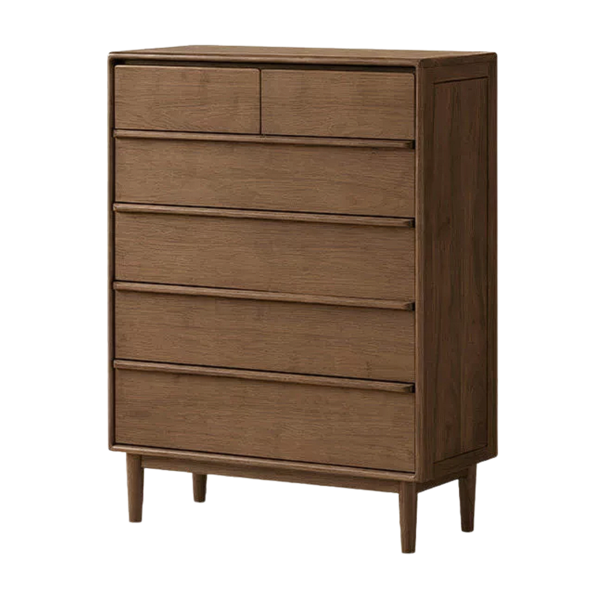Black Walnut, Sandalwood Solid Wood, Solid Longan Hardwood Italian Light Luxury Chest of Drawers