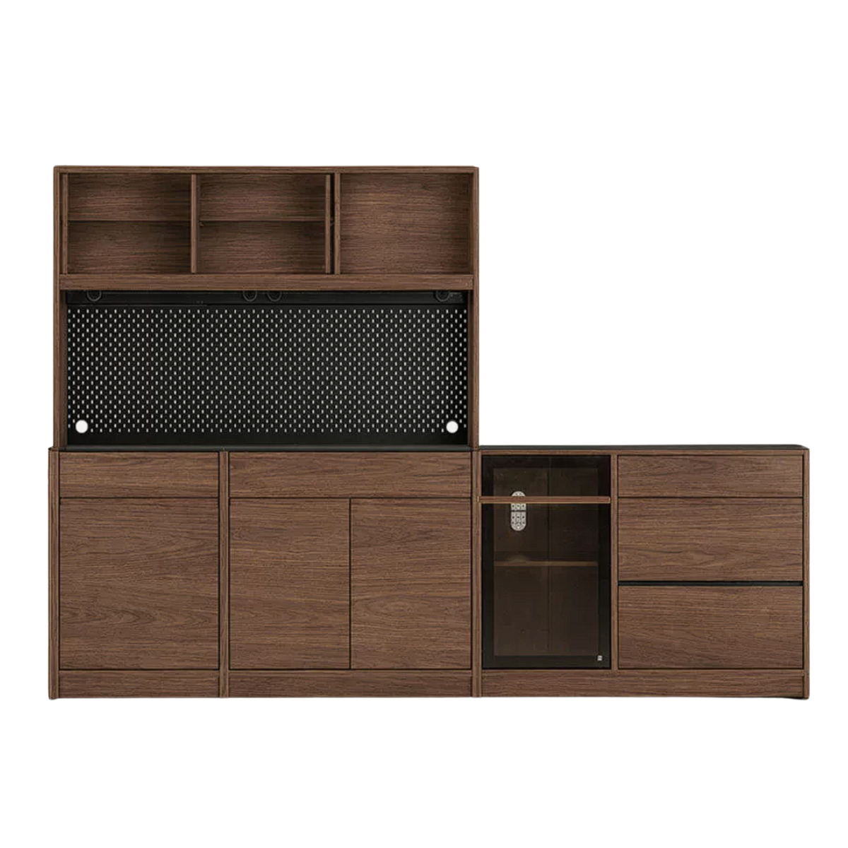 Black Walnut, Ash Solid Wood Light Luxury Style Rock Board Sideboard