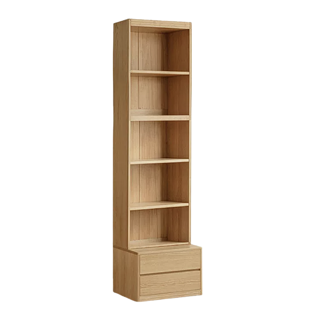 Ash, Oak Solid Wood Modern Combination Bookcase Integrated Card Seat