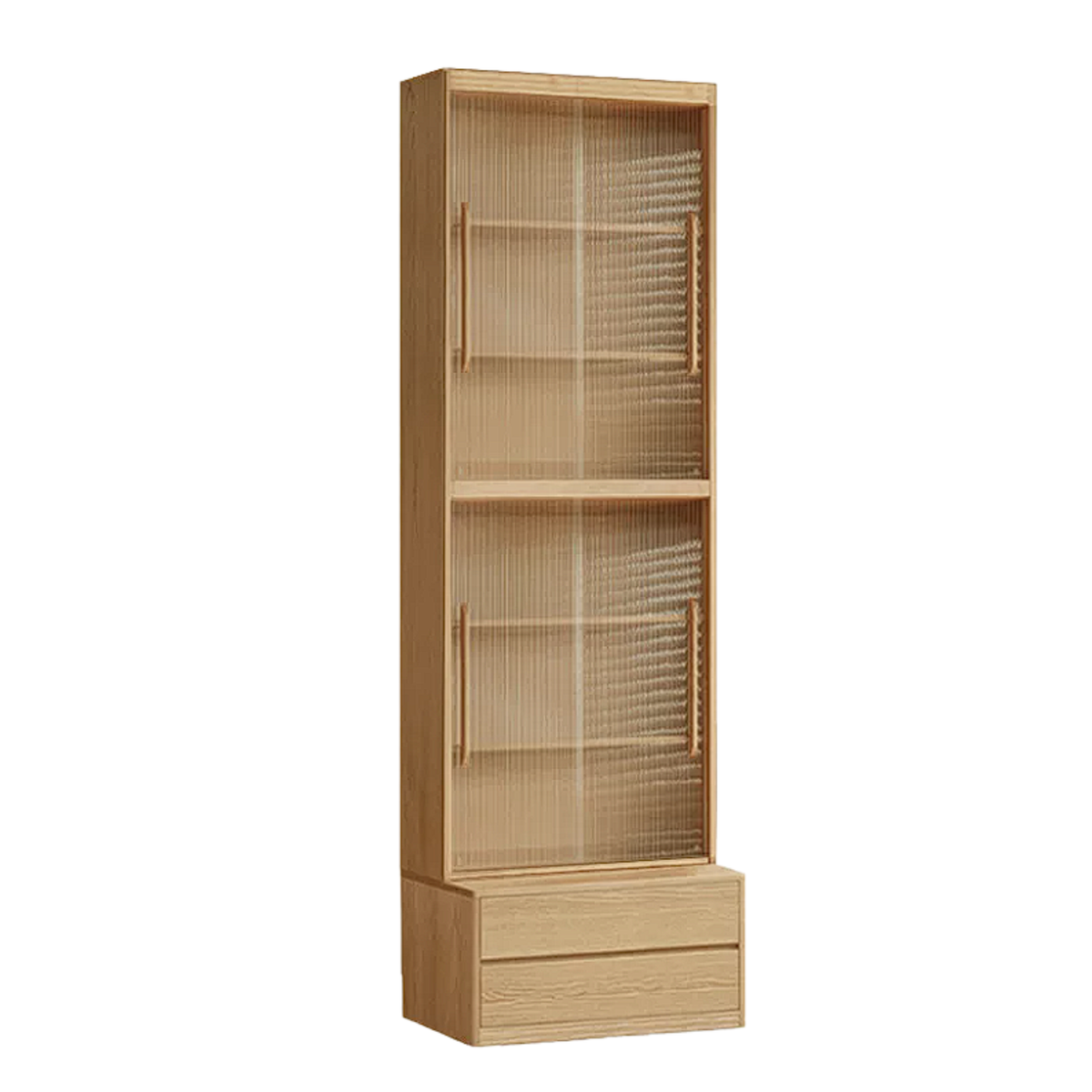 Ash, Oak Solid Wood Modern Combination Bookcase Integrated Card Seat
