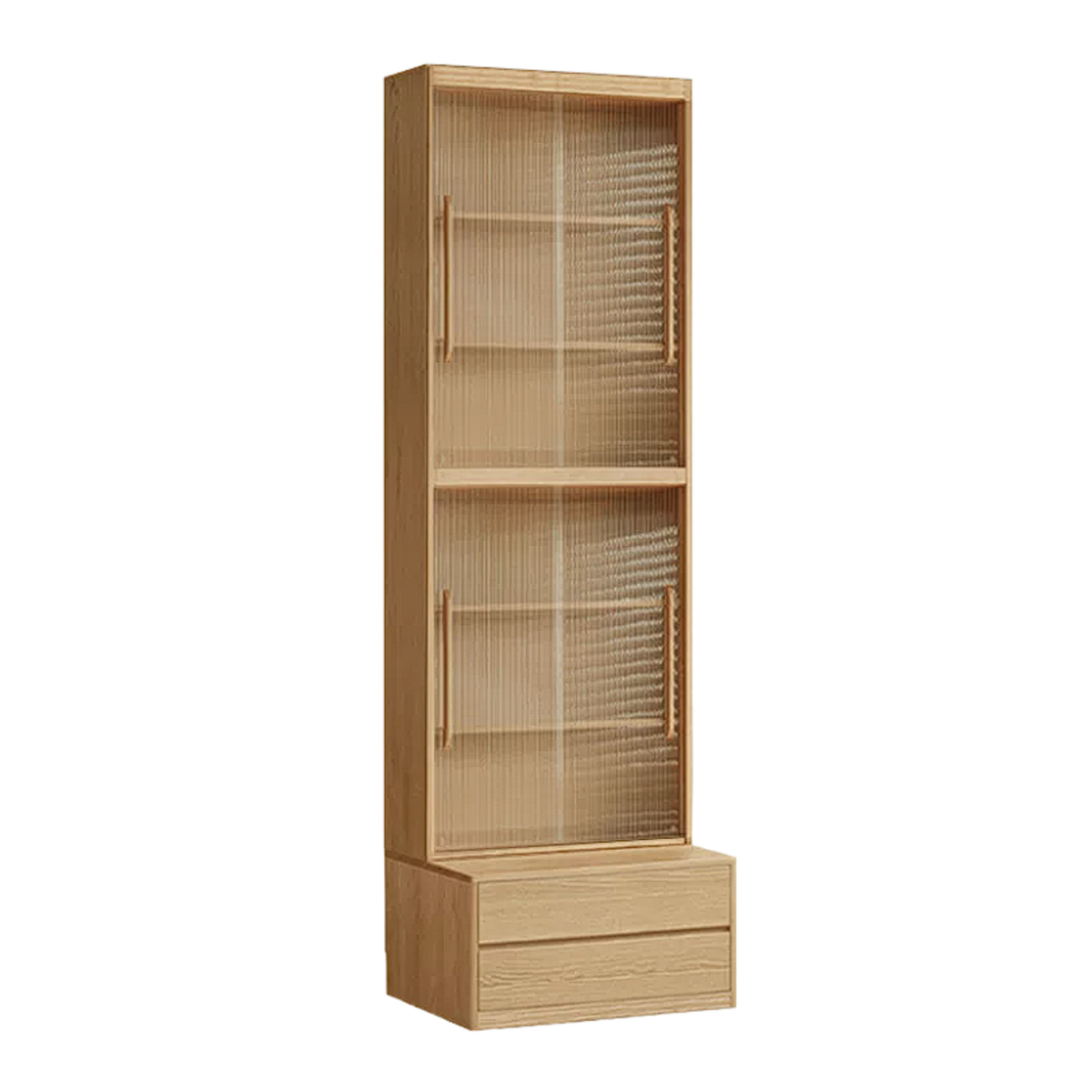 Ash, Oak Solid Wood Modern Combination Bookcase Integrated Card Seat