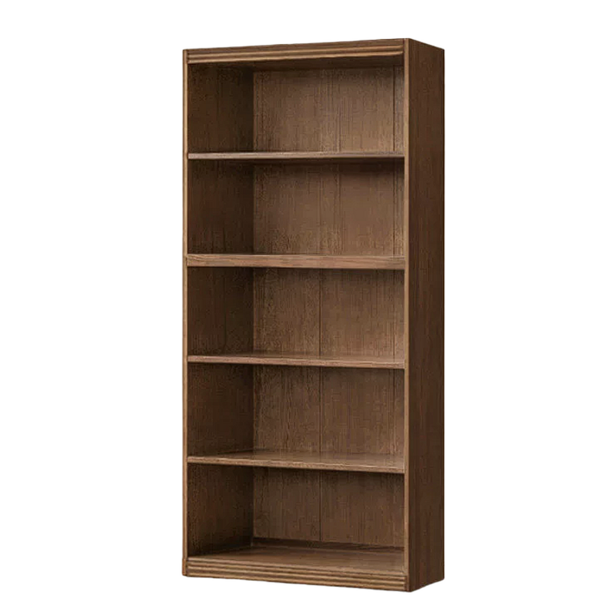 Black Walnut, Oak, Ash Solid Wood Floor-Standing Bookcase with Luxury Storage Cabinet