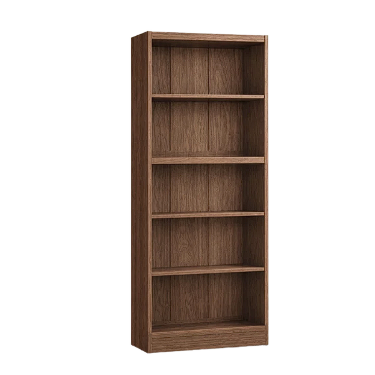 Ash Solid Wood Wall-Mounted Bookcase with Integrated Study Shelf