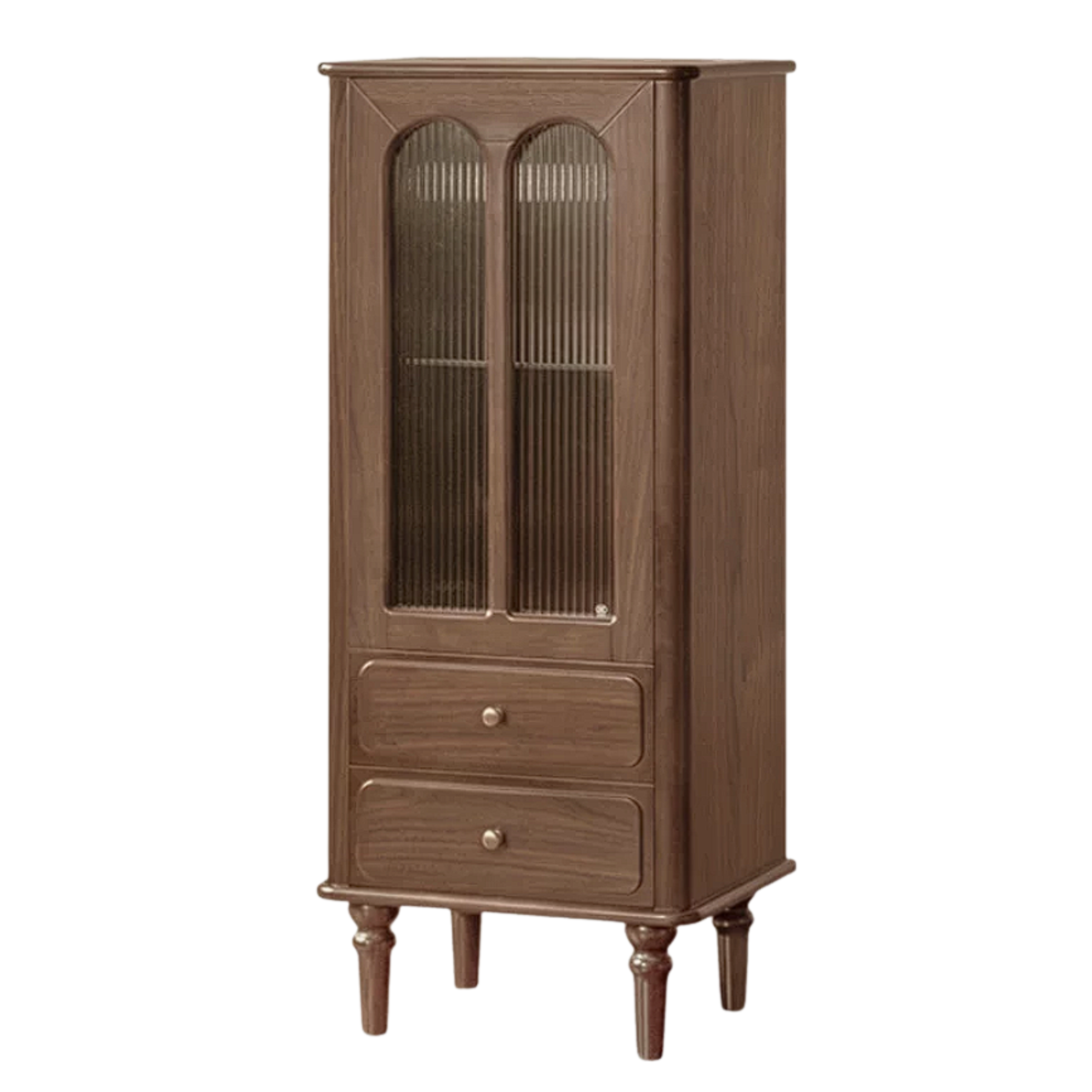 Poplar, Black Walnut, Ash Solid Wood American Retro Side Cabinet