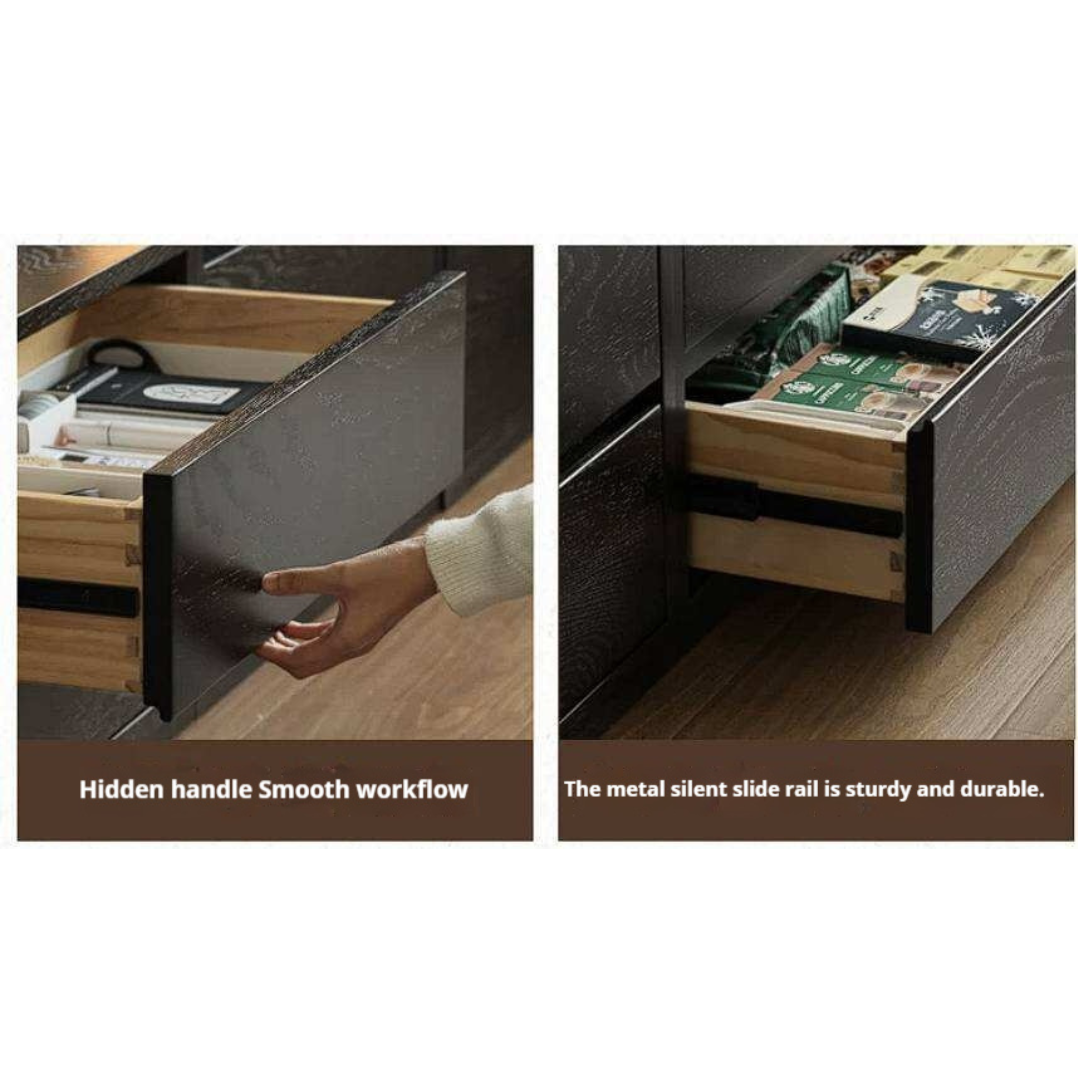 Oak Solid Wood TV Cabinet Modular with Modern Minimalist Storage