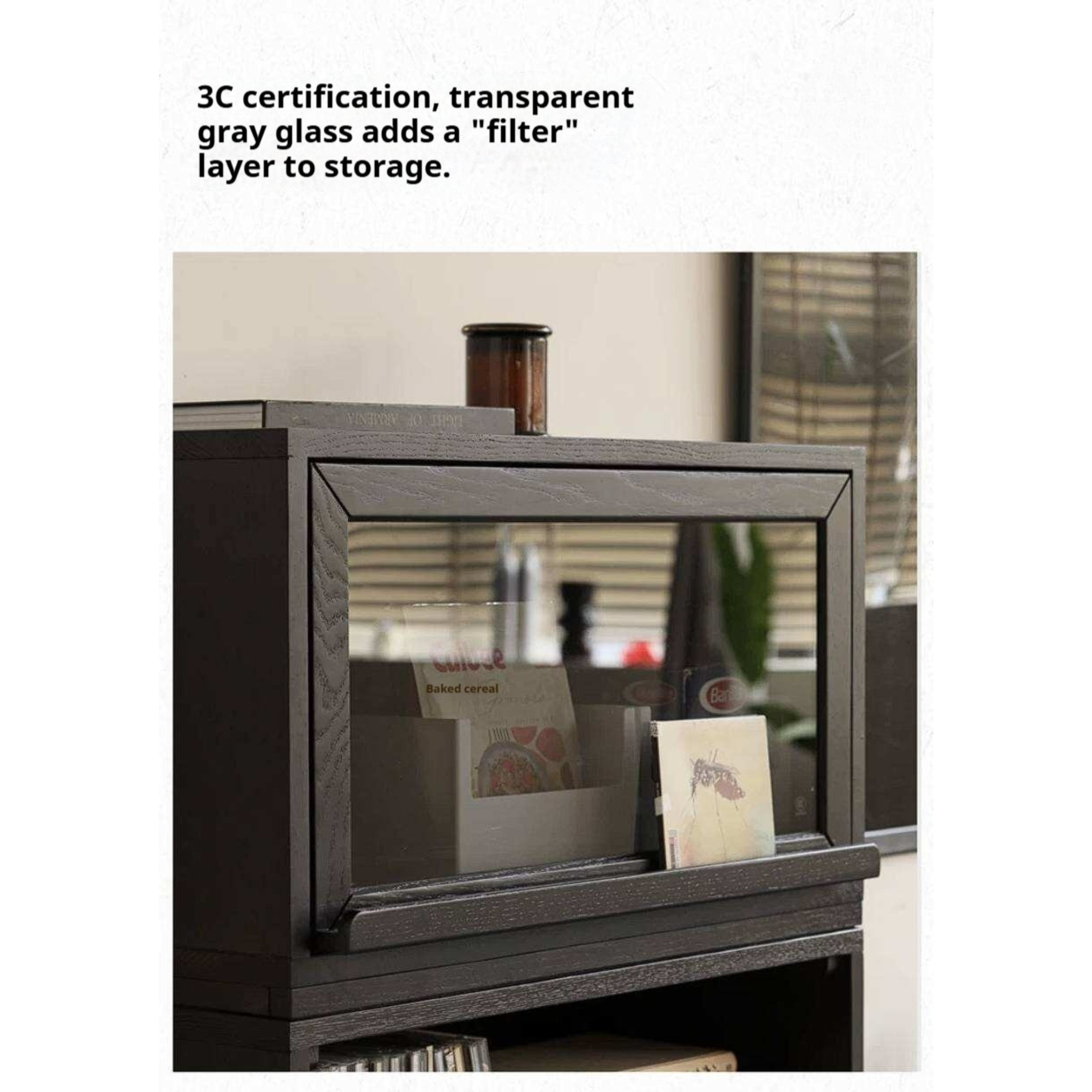 Oak Solid Wood TV Cabinet Modular with Modern Minimalist Storage