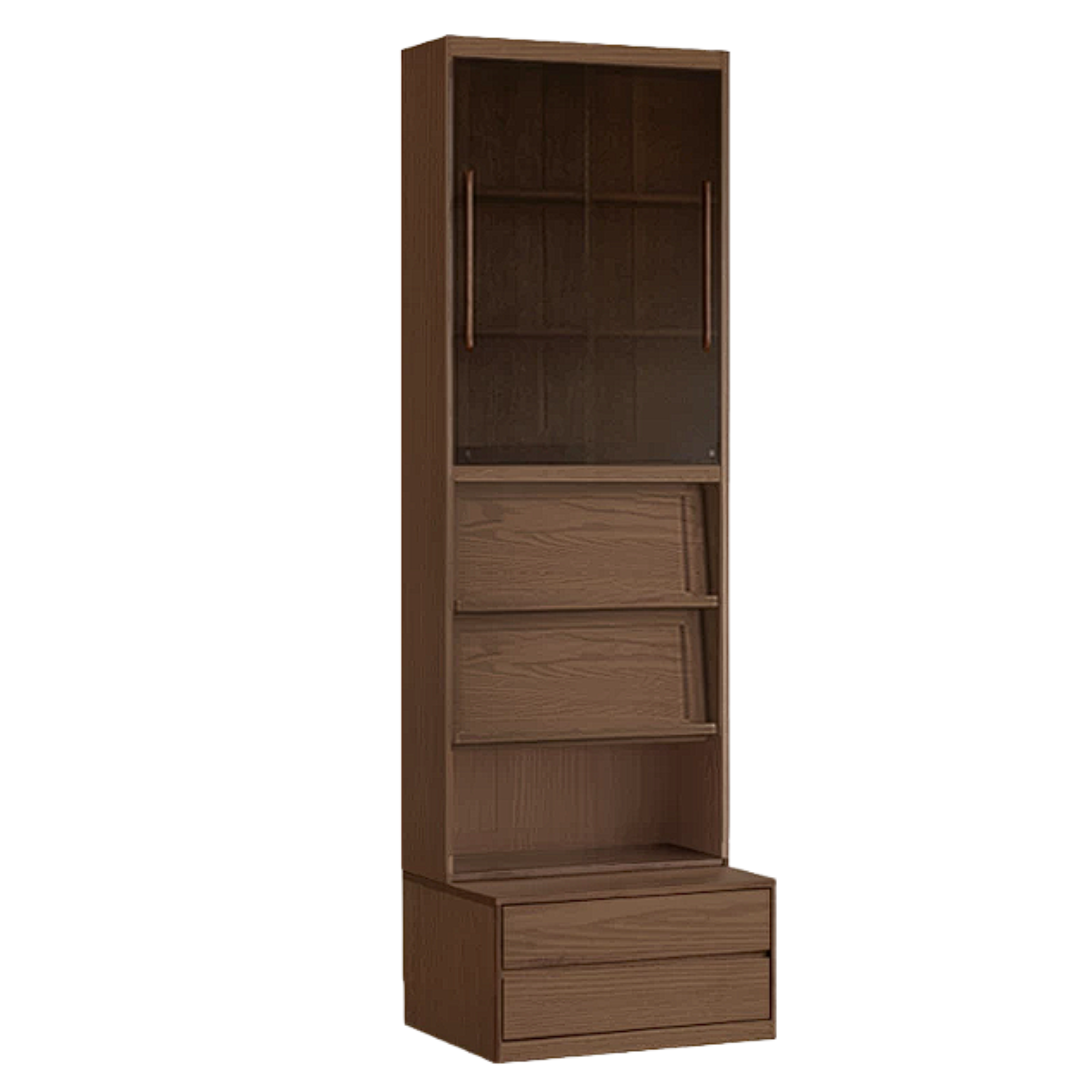 Sandalwood, Oak, Ash Solid Wood Combination Bookcase