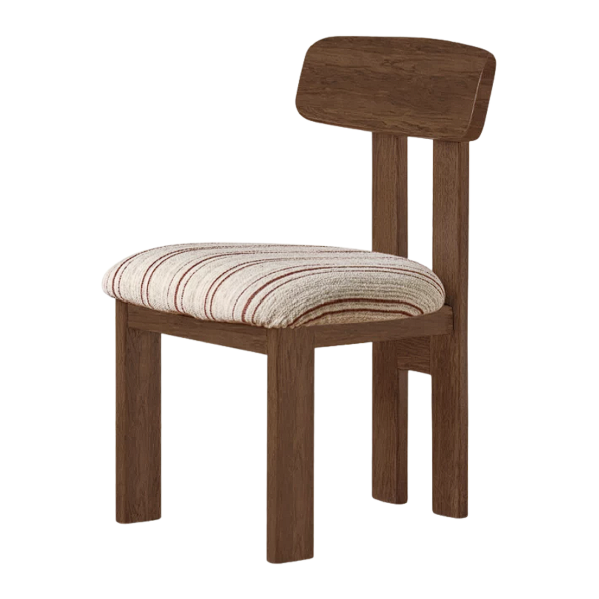 4 pcs -Oak, Black walnut, Golden Pearwood, Golden Sandalwood, Cherry Wood Solid Wood Upholstered Dining Chair, Postmodern Retro