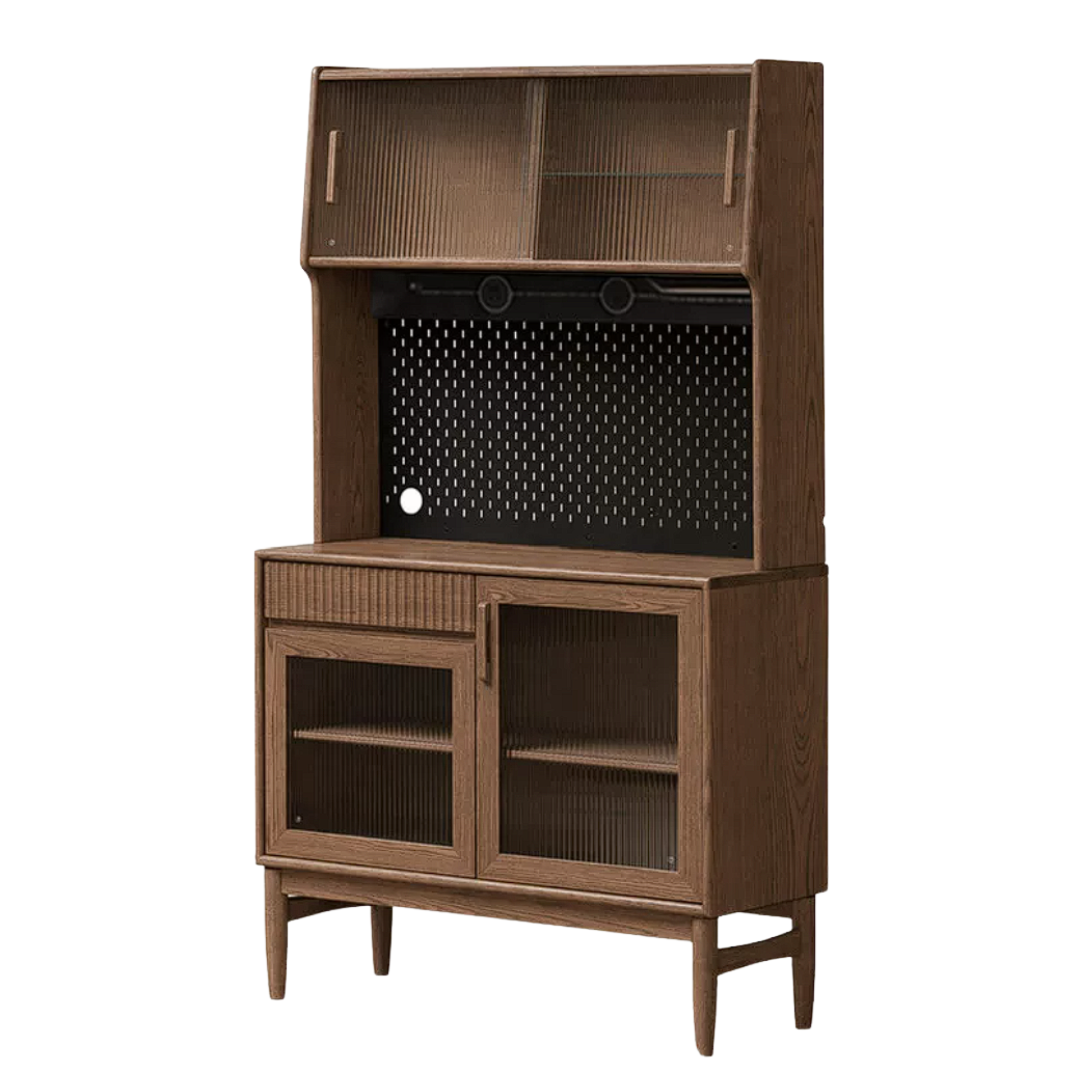Cherry, Oak, Black Walnut Solid Wood Retro Dining Sideboard
