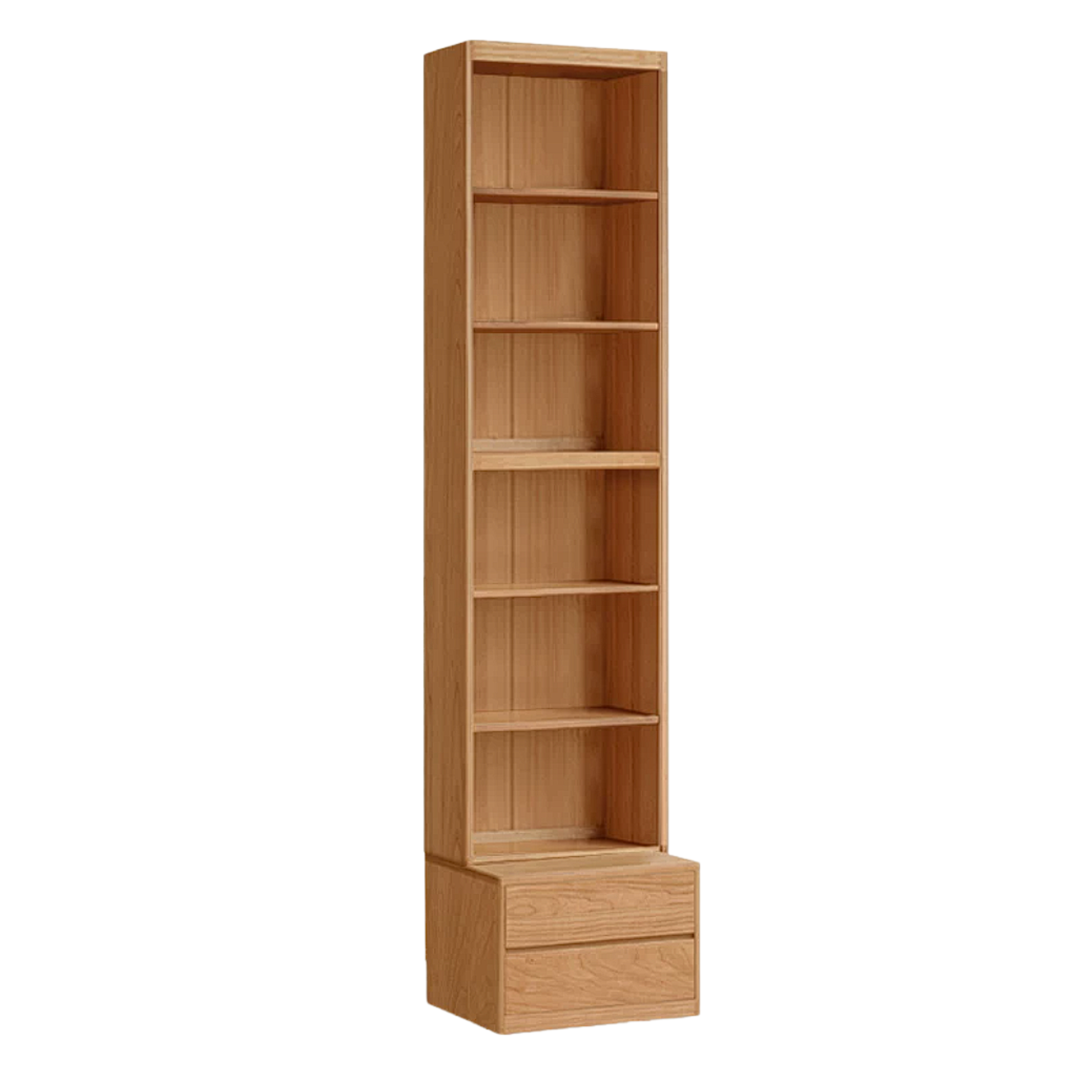 Cherry Solid Wood Bookcase Combination Glass Cabinet