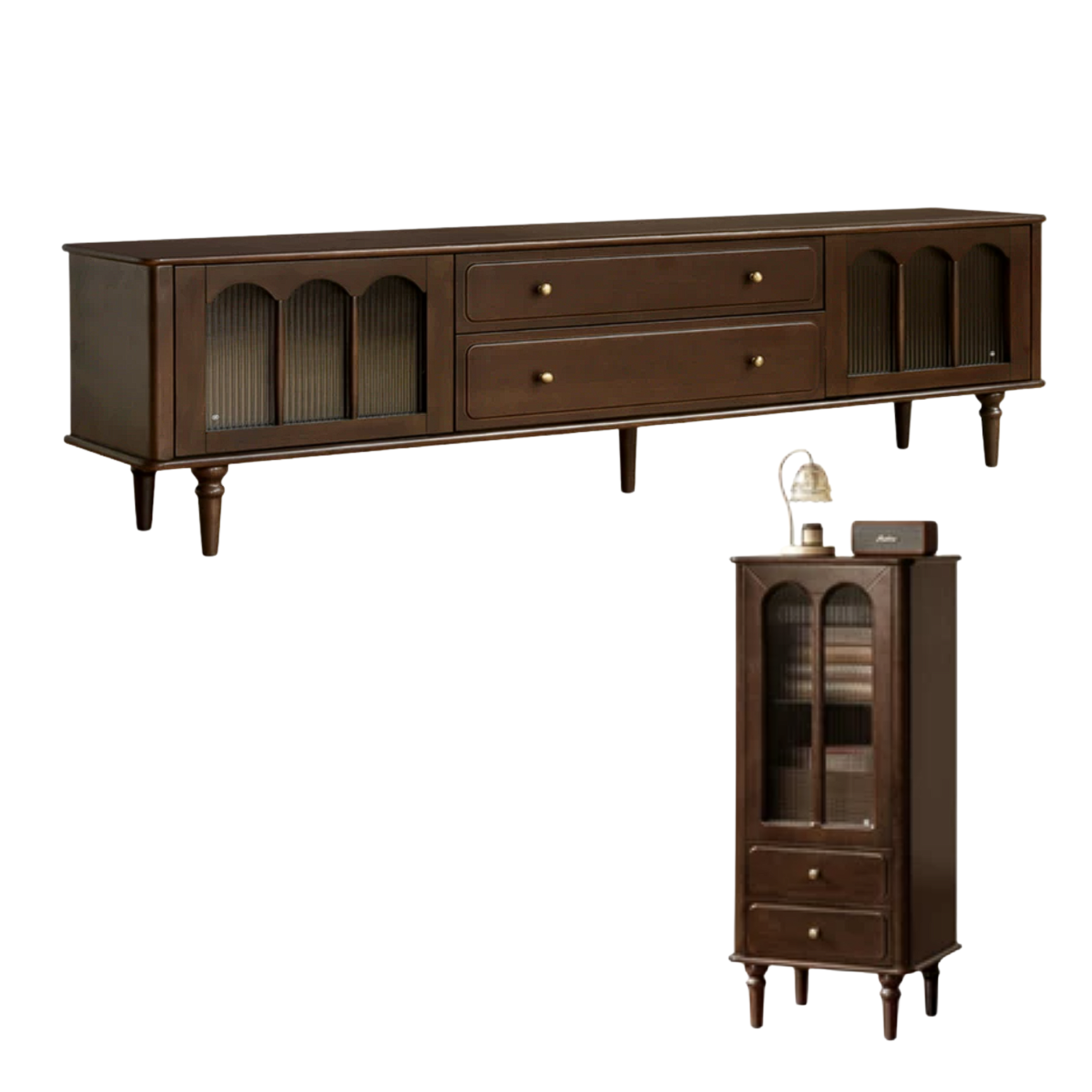 Poplar Solid Wood American Style TV Cabinet